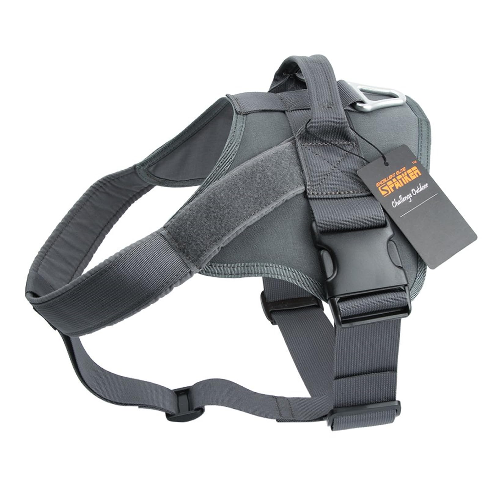 Excellent Elite Spanker Tactical Dog Harness Military Patrol Harness No-Pull Service Dog Vest Military Dog Vest Adjustable Training Working Dog Vest With Handle For Medium Large Dogs(Grey-Xs)