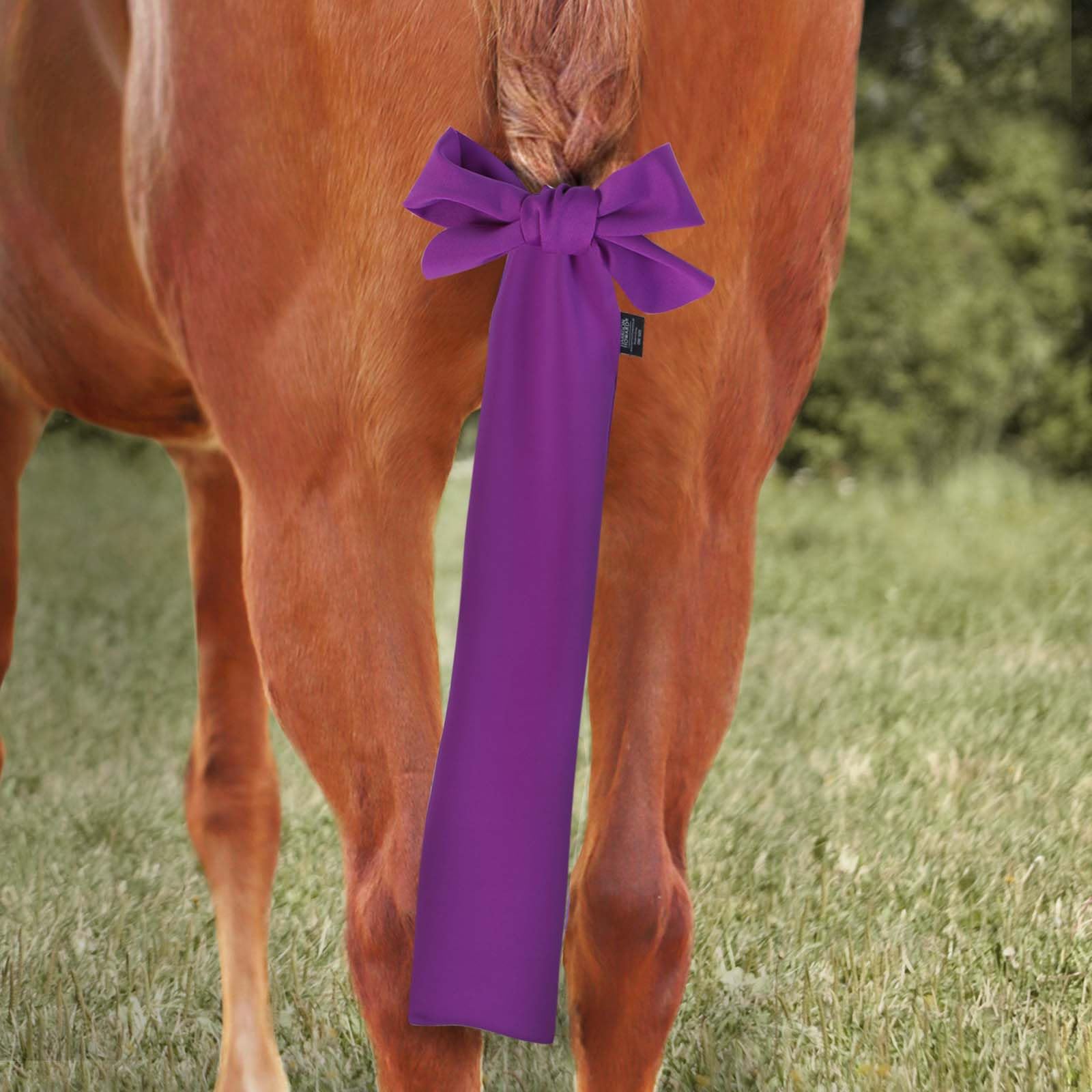Harrison Howard Breathable Horse Tail Guard, Slip On Design, 2 Strand Straps, 22'' Length, Purple