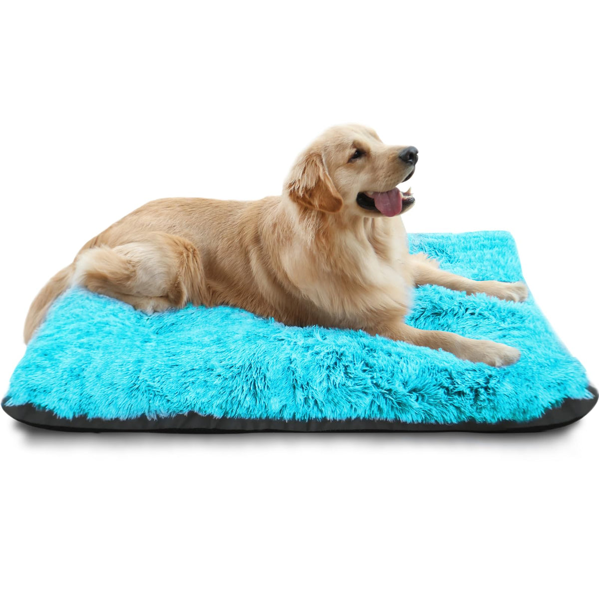 Kisyyo Dog Beds For Medium Dogs Fixable Deluxe Cozy Dog Kennel Beds For Crates Washable Dog Bed, 30 X 19 X 3 Inches, Blue