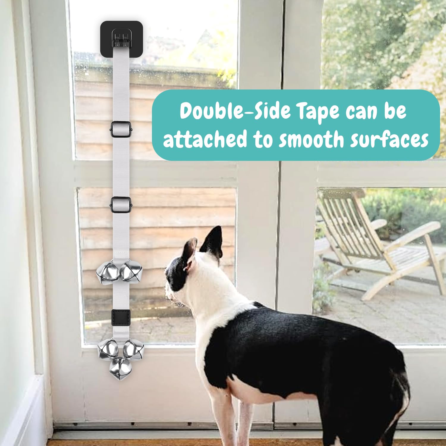 Bluetree Dog Bells To Go Outside Premium Quality Buckle Adjustable Dog Bell Dog Attached To Doorknob Or Anywhere Near The Door,