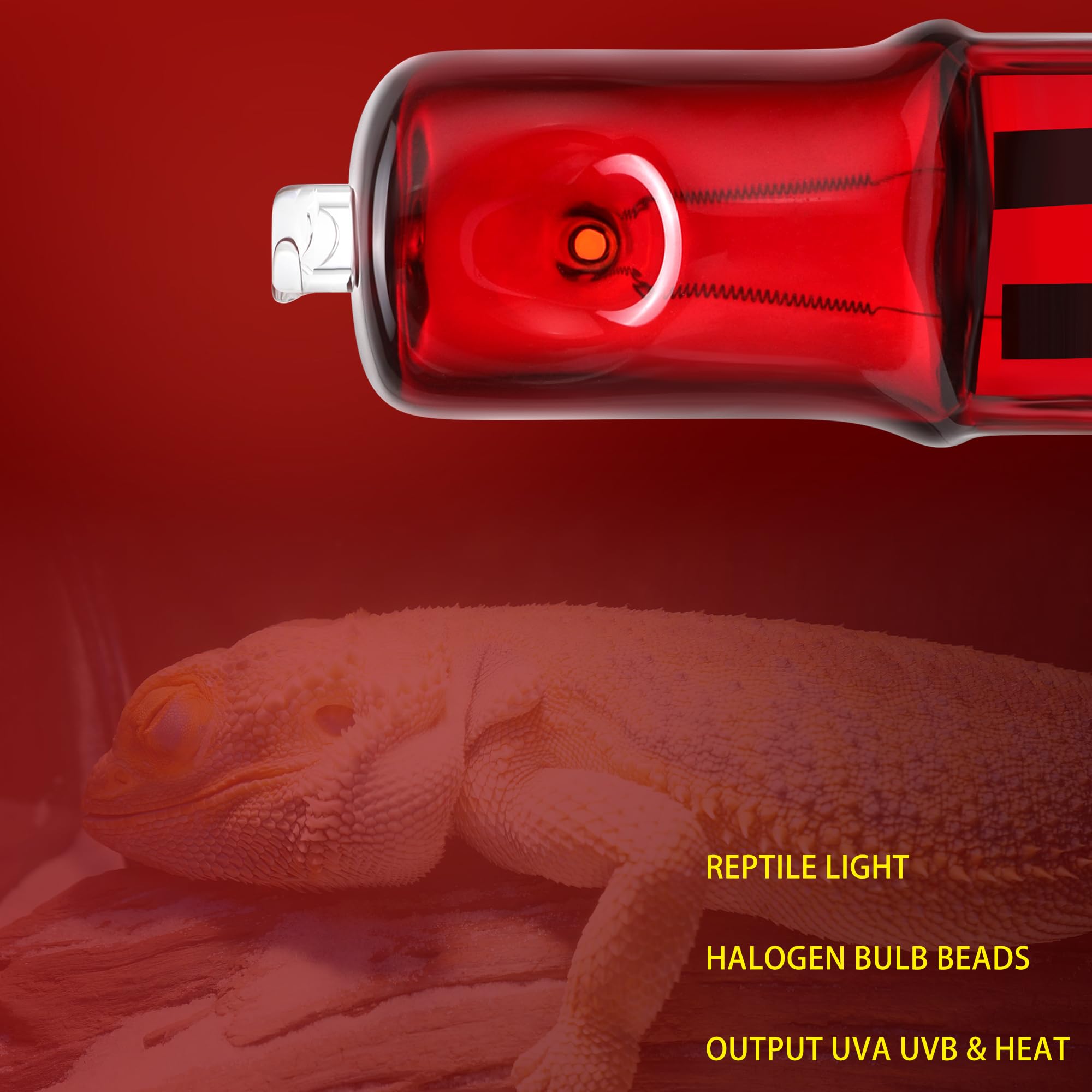 ExoRepti 6 Pack G9 Infrared Heat Lamp Bulbs - Dimmable Night Red UVA Reptile Heat Lamp, 2 Pin Base Mini Reptile Light Bulb Repla