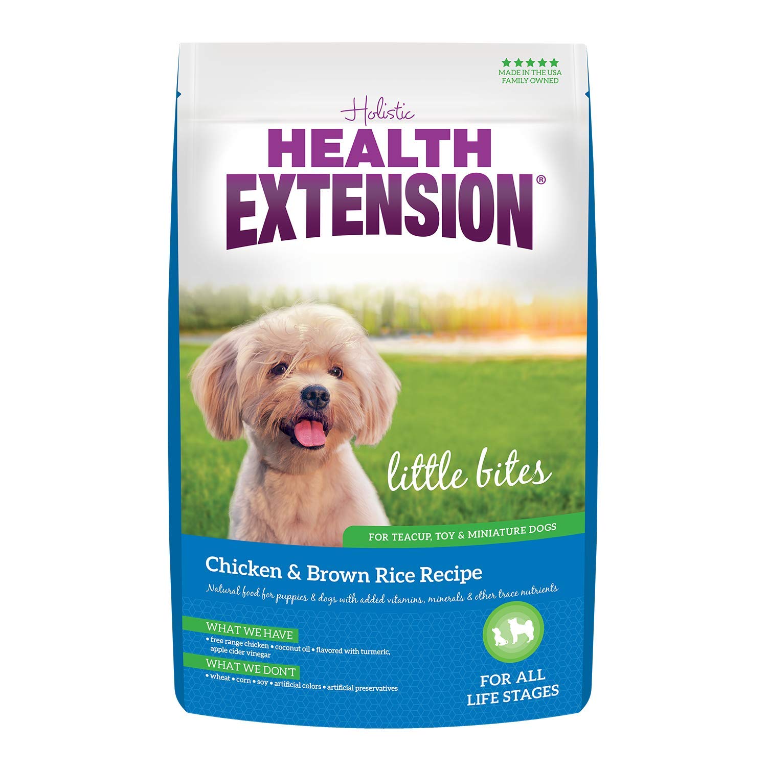 Health Extension Little Bites Chicken & Brown Rice Dry Dog Food (30 Pound / 13.6 Kg) - Natural with Probiotics and Superfoods fo