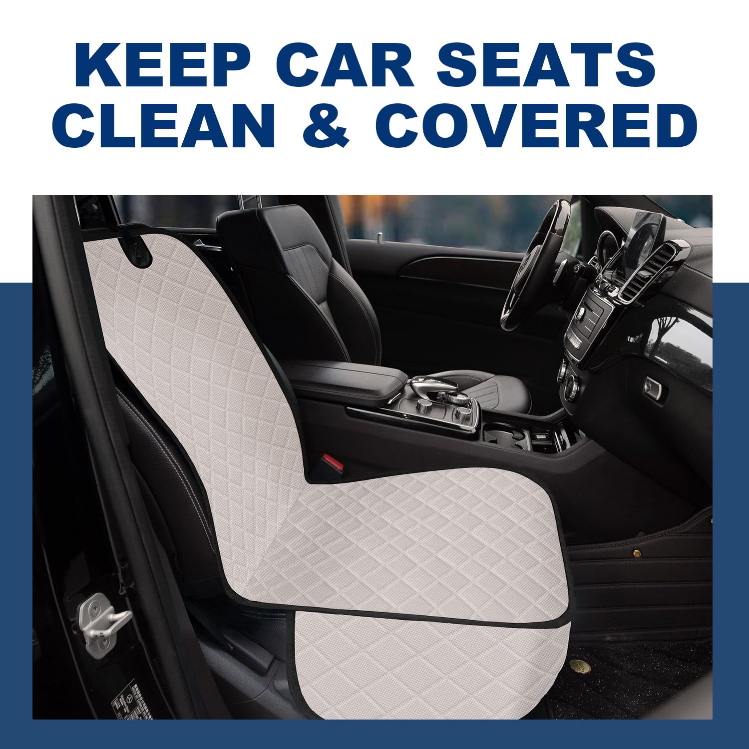 Horjones Dog Car Seat Cover,Waterproof And Nonslip Front Seat Dog Cover,Car Seat Protector For Cars,Trucks,Suvs And Jeep(M-Beige