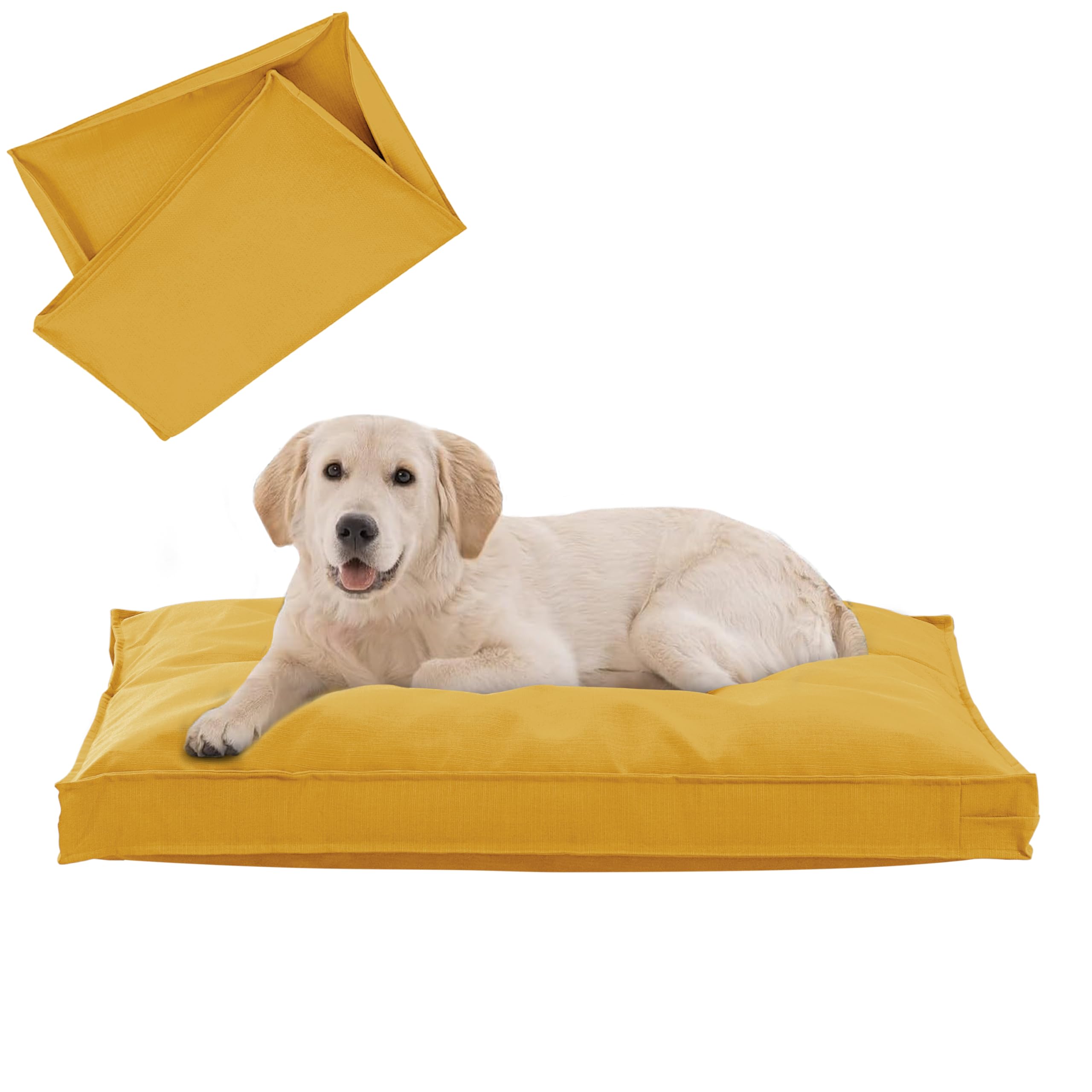 Venessco Dog Bed Covers Replacement Washable, Waterproof Dog Bed Cover With Zipper, 36Lx27Wx3H Inch Durable Oxford Pet Bed Cover