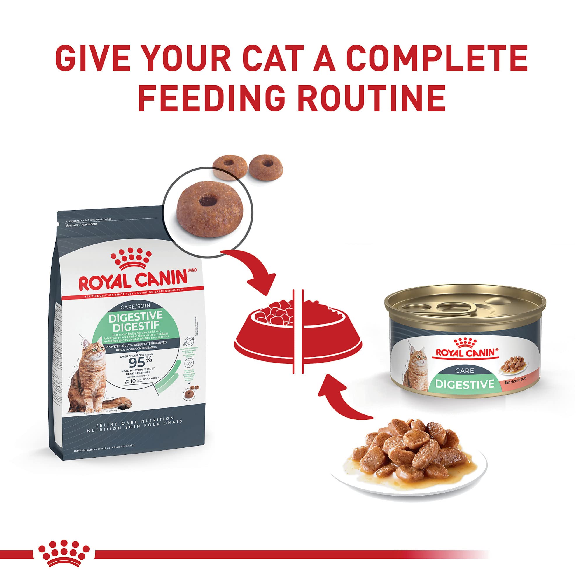 Royal Canin Digestive Care Thin Slices in Gravy Wet Cat Food, 3 Ounce (Pack of 6) - Package May Vary