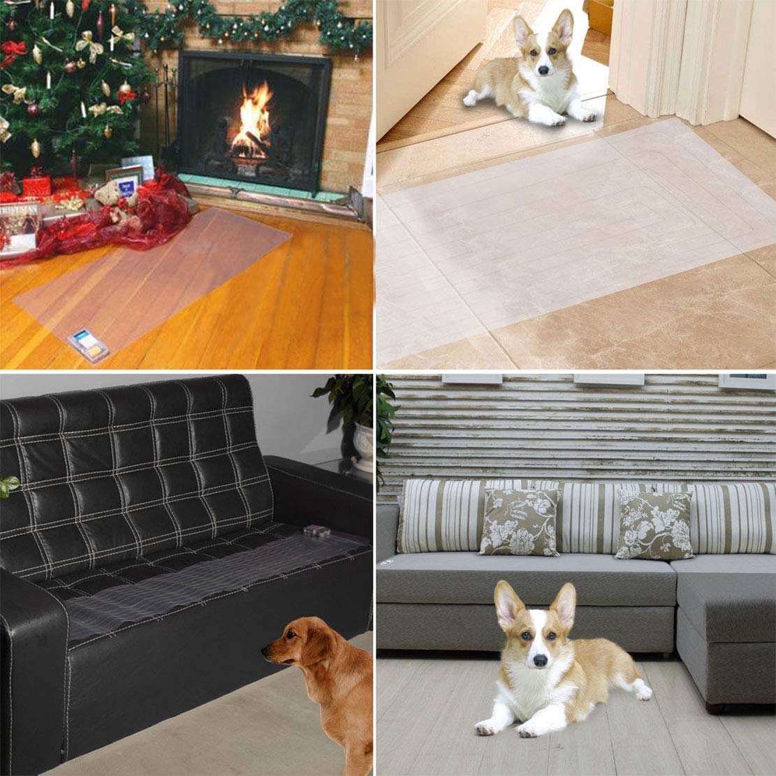 WiXfer 60x12 Inch Electric Shock Mat Pad for Dogs & Cats - Translucent Furniture Protector Training Solution