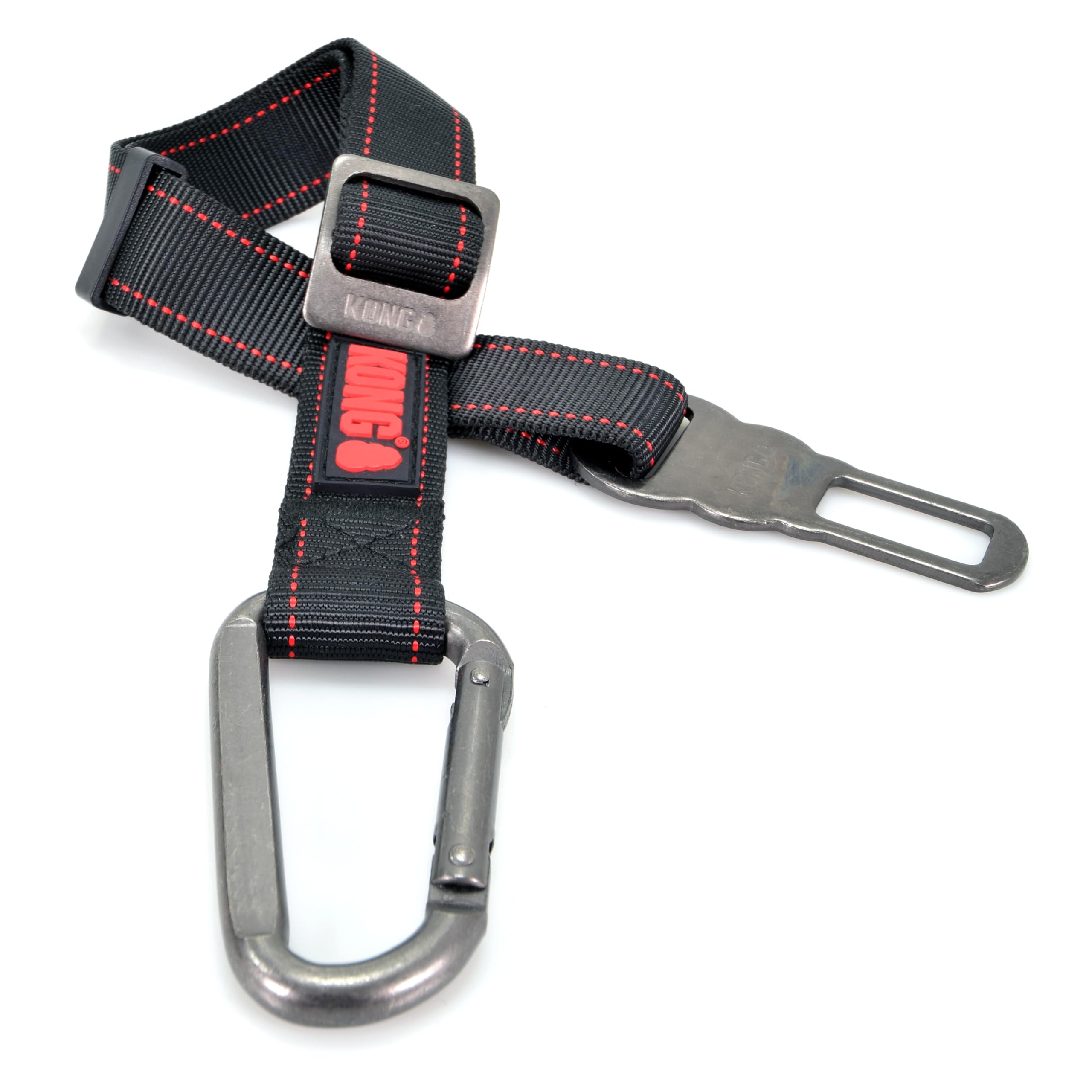 KONG Dog Seat Belt Tether - Attaches to Harness for Safe Travel & Car Rides