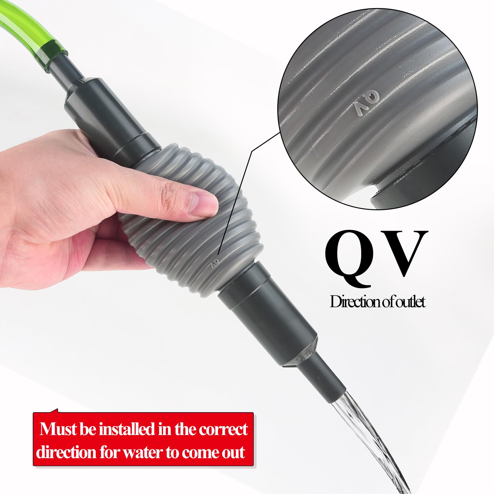 boxtech Fish Tank Vacuum Siphon Water Changer Pump - 1 Count Aquarium Sand Cleaner