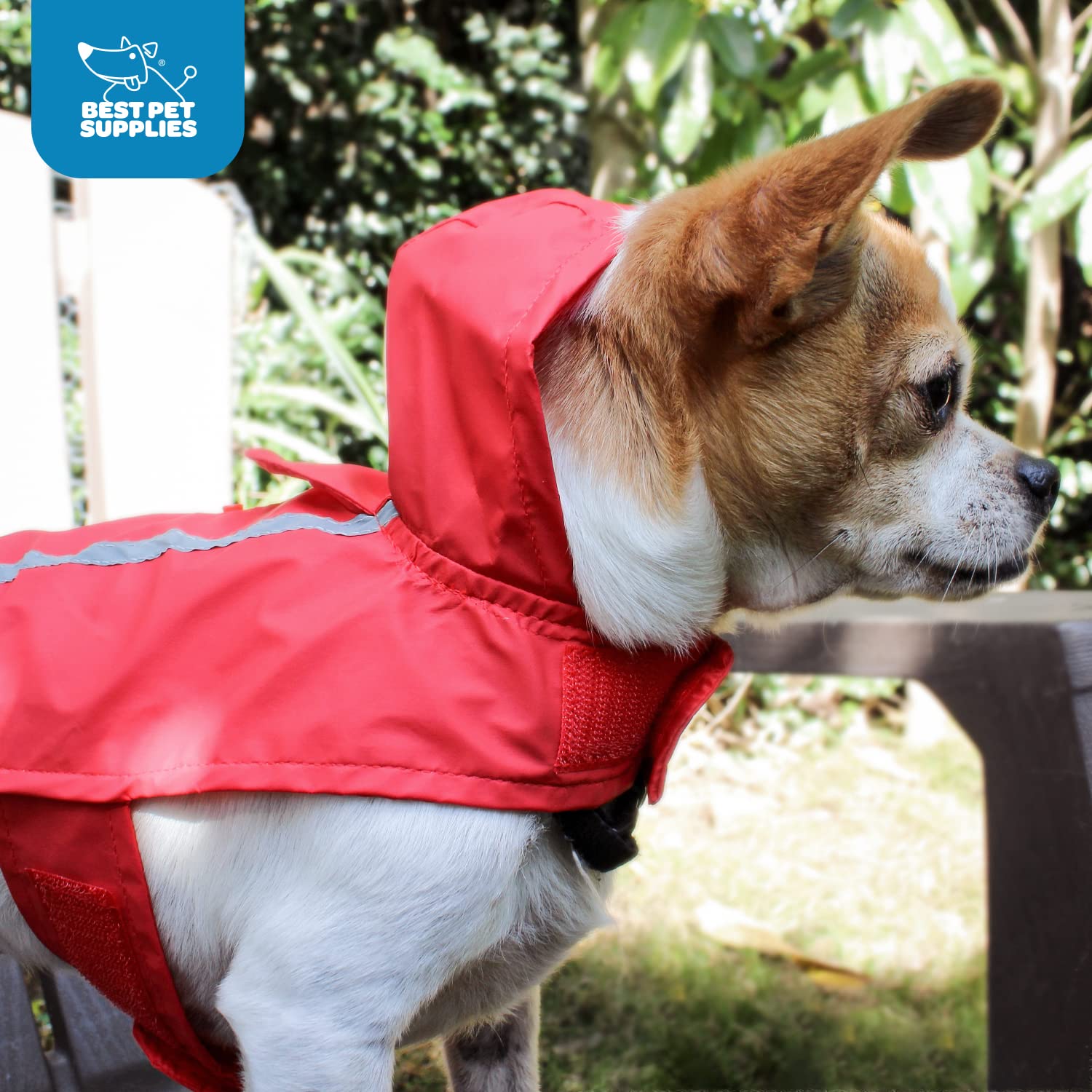 Voyager Waterproof Dogs Raincoat - Rain Poncho by Best Pet Supplies - Red, X-Small, Chest: 12.5 ~ 16 (253-RD-XS)