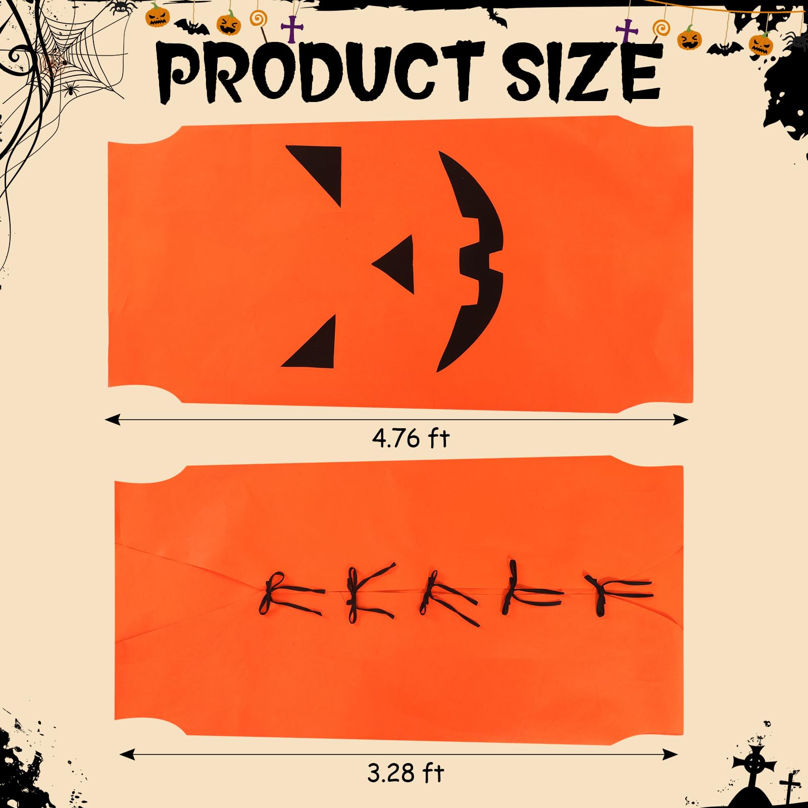 Maiteenly Halloween Horse Costume Gown Cosplay Supply for Holiday Horse Costume Accessories Trick or Treat(Pumpkin)