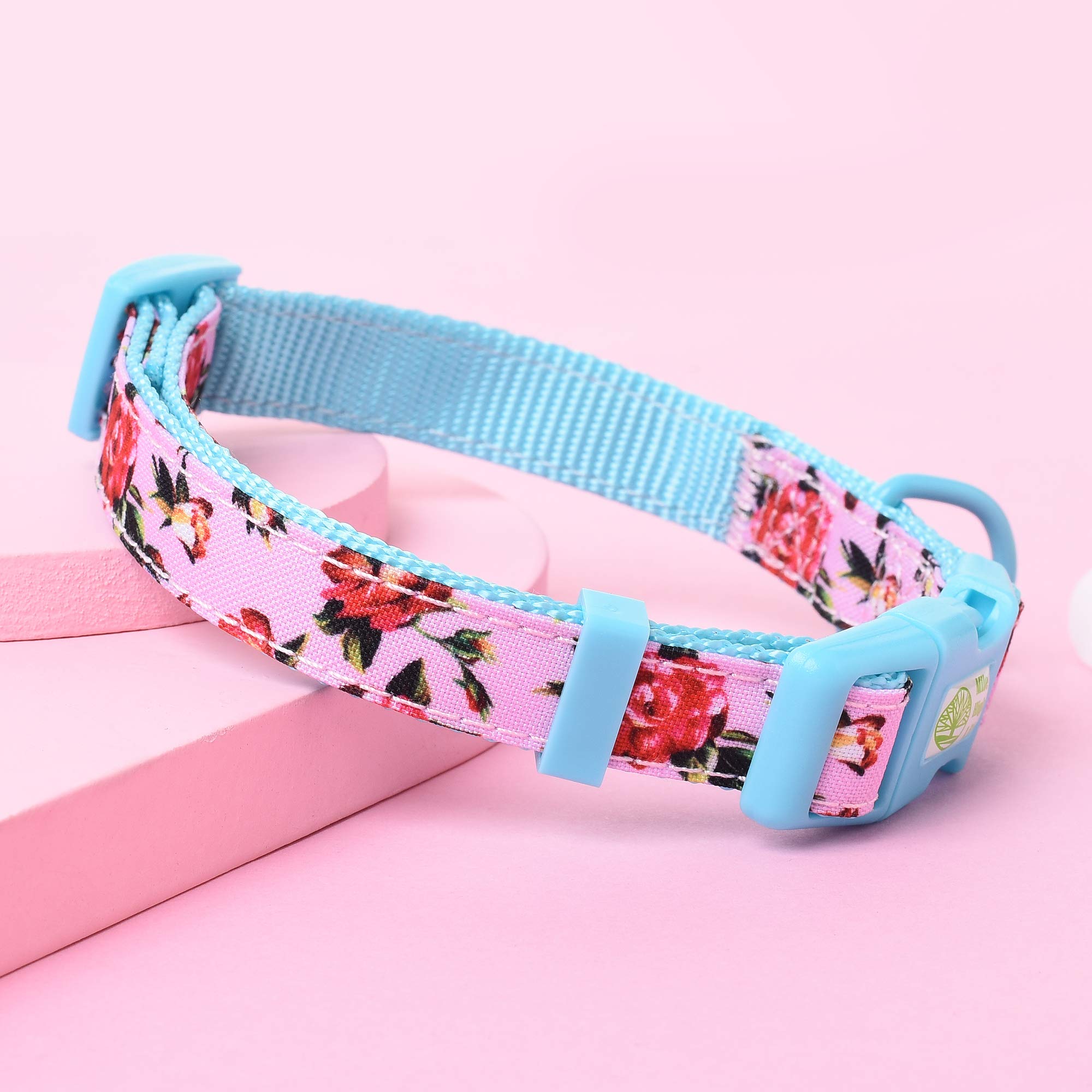 Mile High Life | Girl Dog Collars | Cute Dog Collar Lightweight | Soft Poly Cotton Fabric Collars For Small Dogs | Flower & Frui