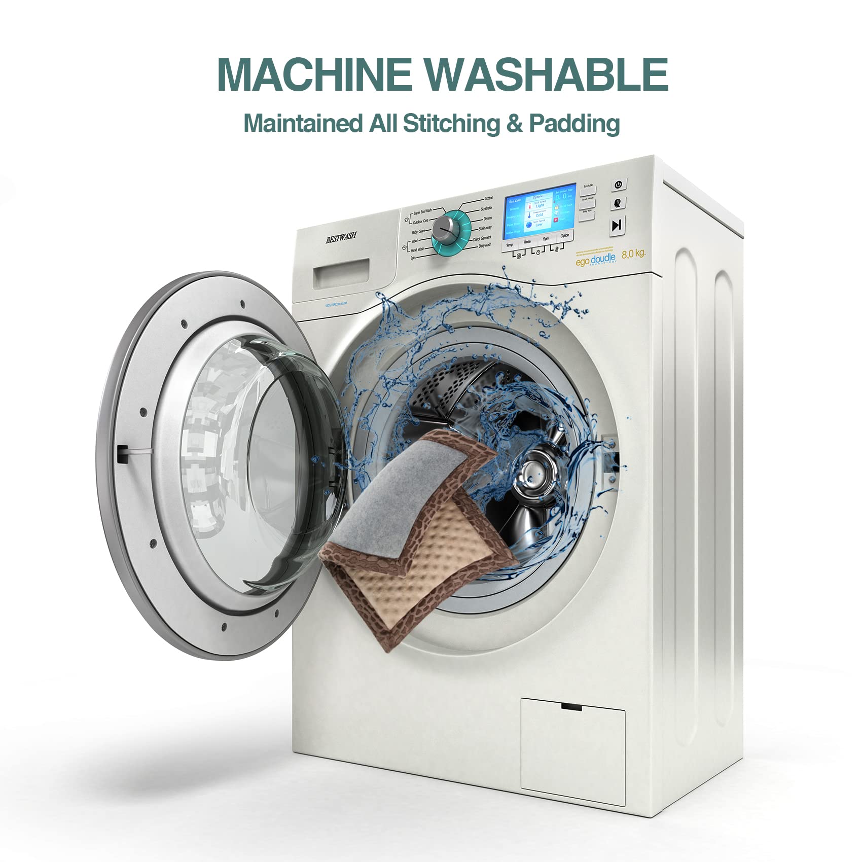 Pagged Dog Crate Pad 24X17 Inch Memory Foam Dog Bed Mat For Small Dog Cat Washable Puppy Sleeping Bed Anti Slip,Brown