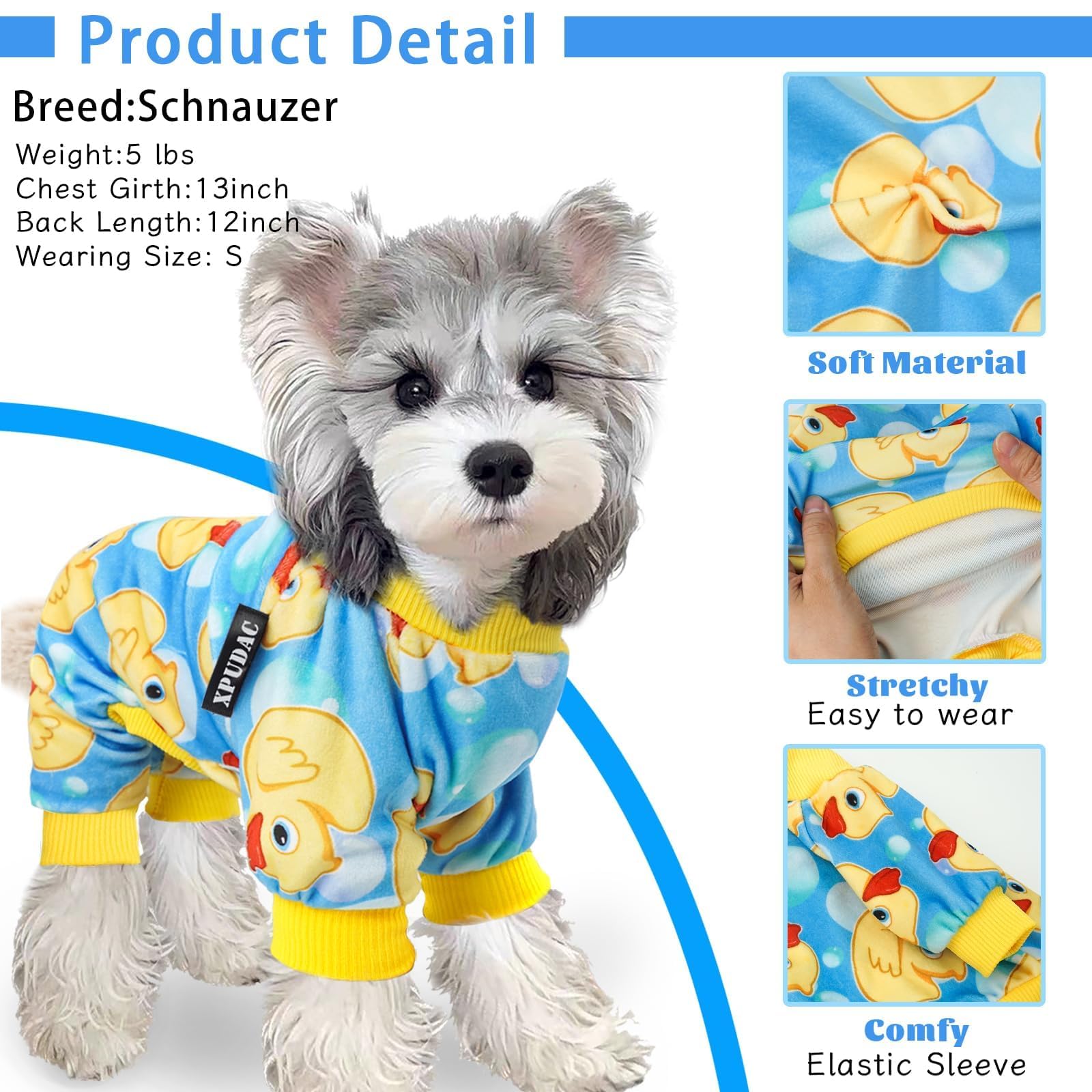 Xpudac 4 Pieces Dog Pajamas For Large Dogs Pjs Clothes Puppy Onesies Outfits For Doggie Christmas Shirts Sleeper For Pet Cats Ja