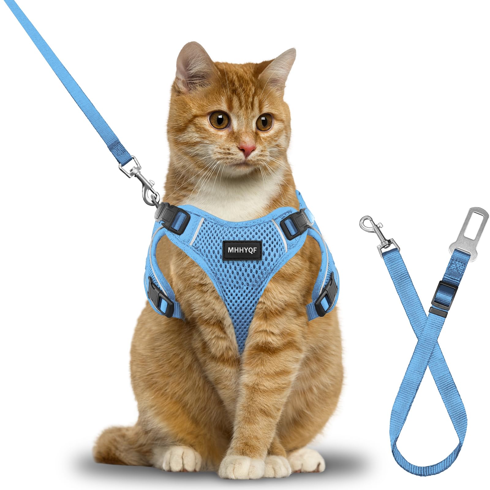 Cat Harness, Cat Harness and Leash for Walking, Escape Proof Soft Adjustable Vest Harnesses for Cats, Easy Control Breathable Re