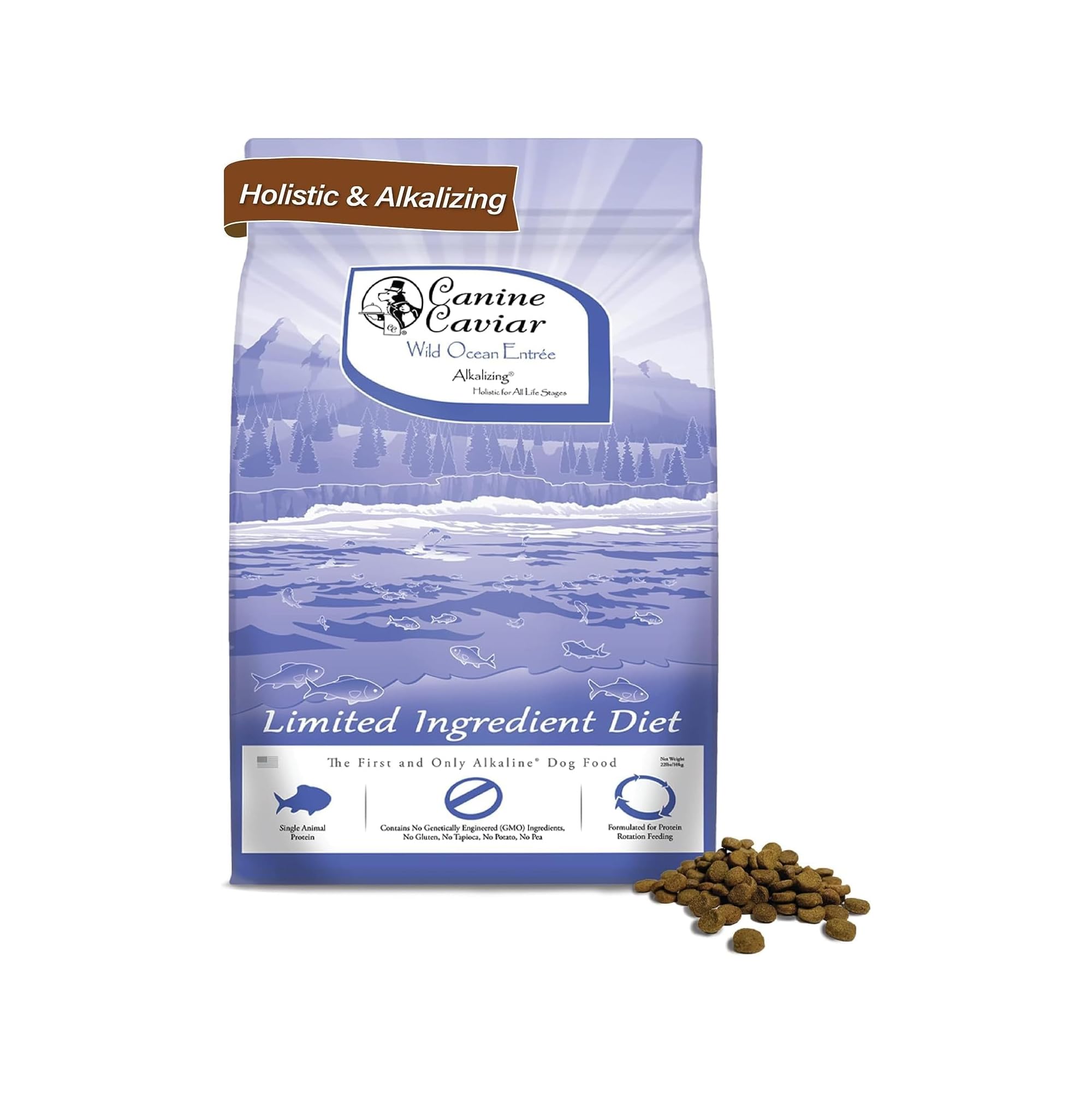 Canine Caviar - Wild Ocean: Herring & Teff Alkaline Dry Dog Food, Limited Ingredients, Gluten-Free, Based on Science & Research,