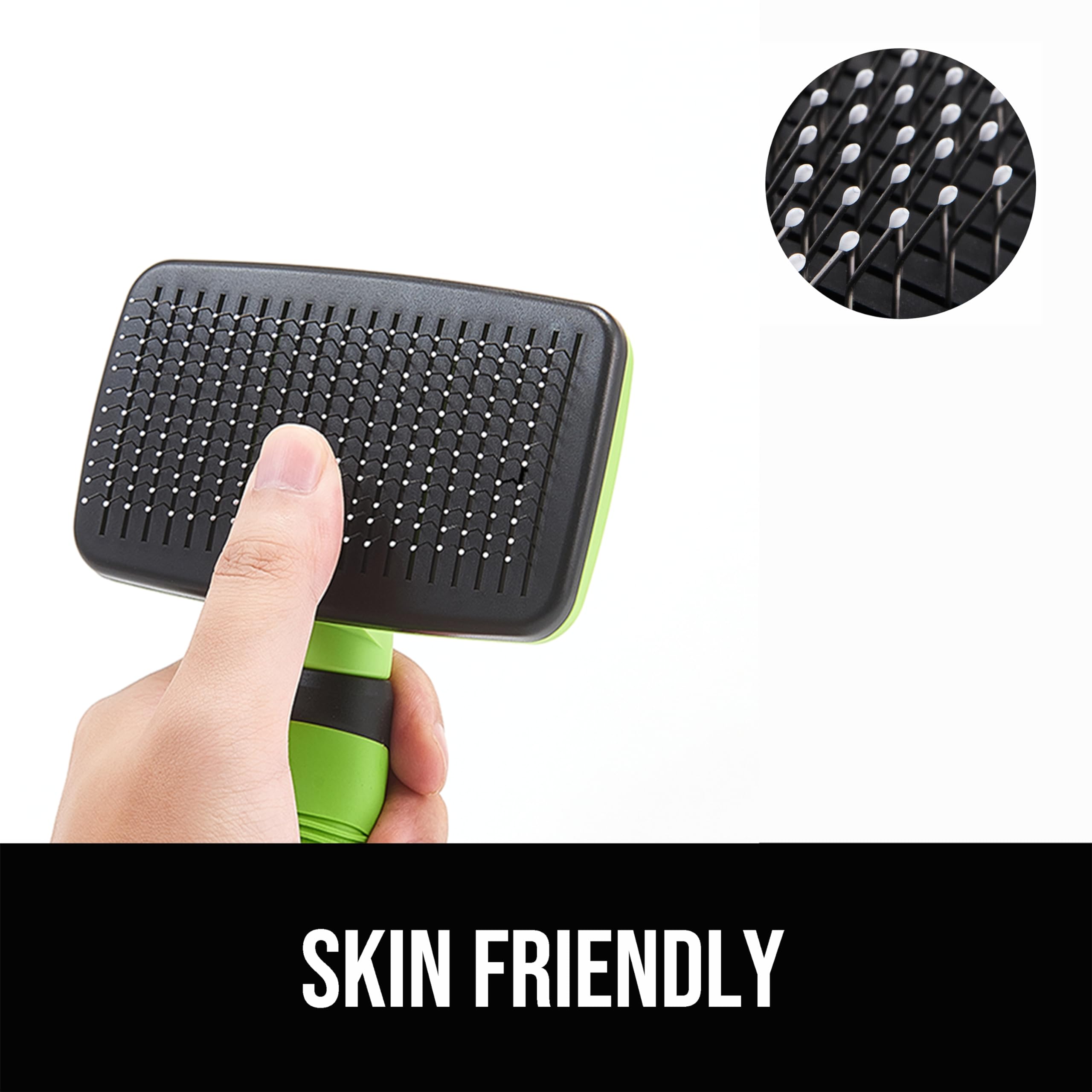 Oefeo Self Cleaning Slicker Brush For Dogs& Cats, Skin Friendly Grooming Brush For Shedding Long&Short Haired Dogs& Cats, Deshed