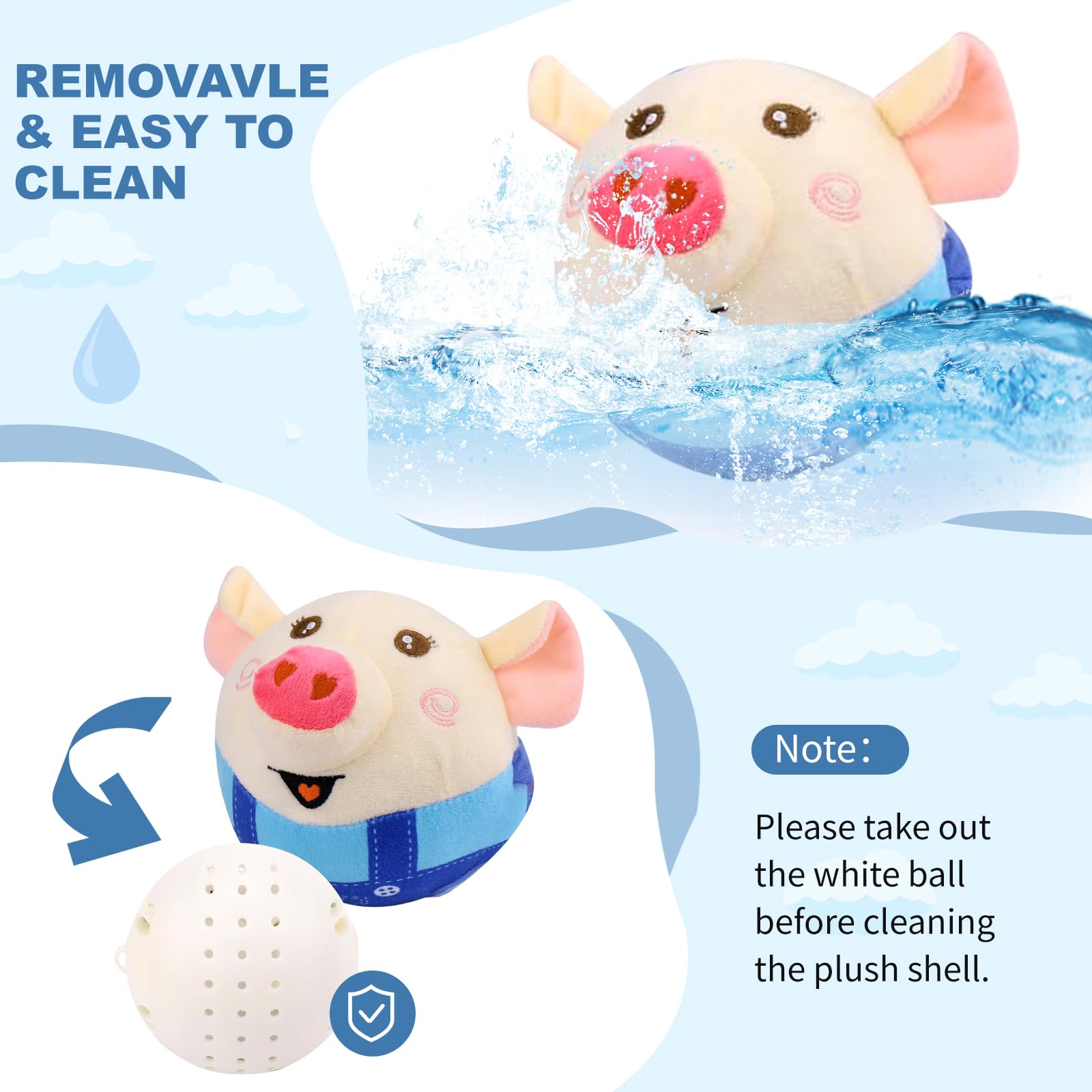 Interactive Dog Toys, Remote Control Dog Toy, Rechargeable Automatic Moving Toy Ball, Moving Toys For Large Dogs, Talking Squeak