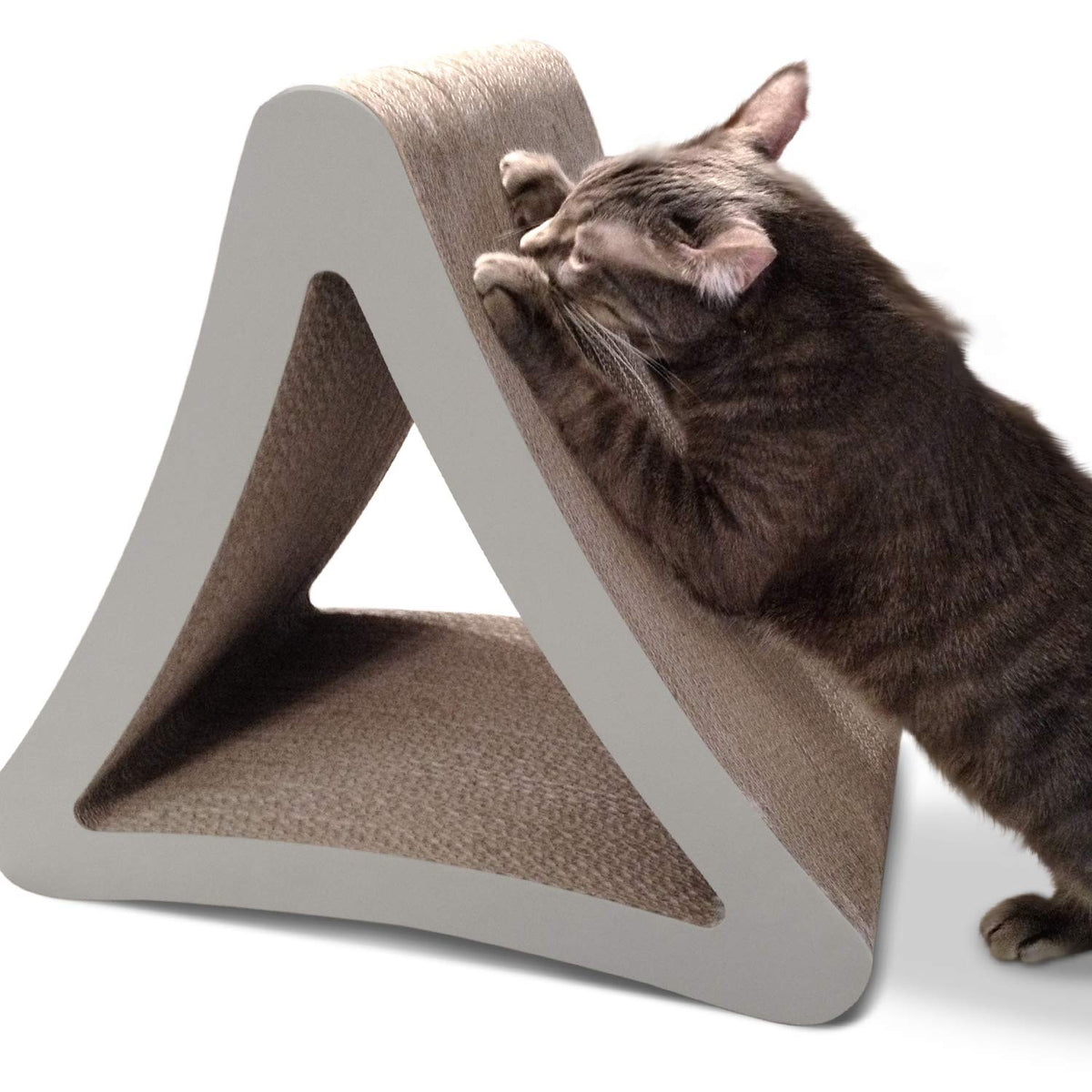 Petfusion 3-Sided Vertical Cat Scratching Post | Available In 18” & 24” | Multiple Angle Cat Scratching Pad; 6 Usable Sides. Scratch; Play; & Perch | 100% Recyclable Cardboard Lounge