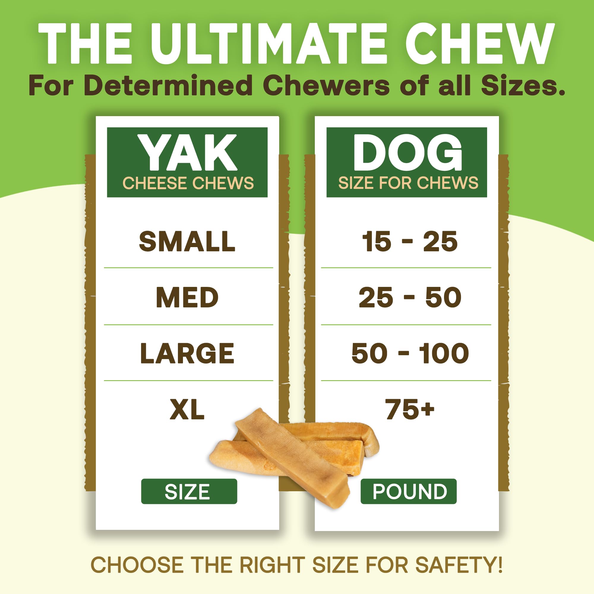EcoKind Premium Gold Yak Cheese Himalayan Dog Chews, Dog Treats Large Breed, All Natural, High Protein, for Aggressive Chewers,