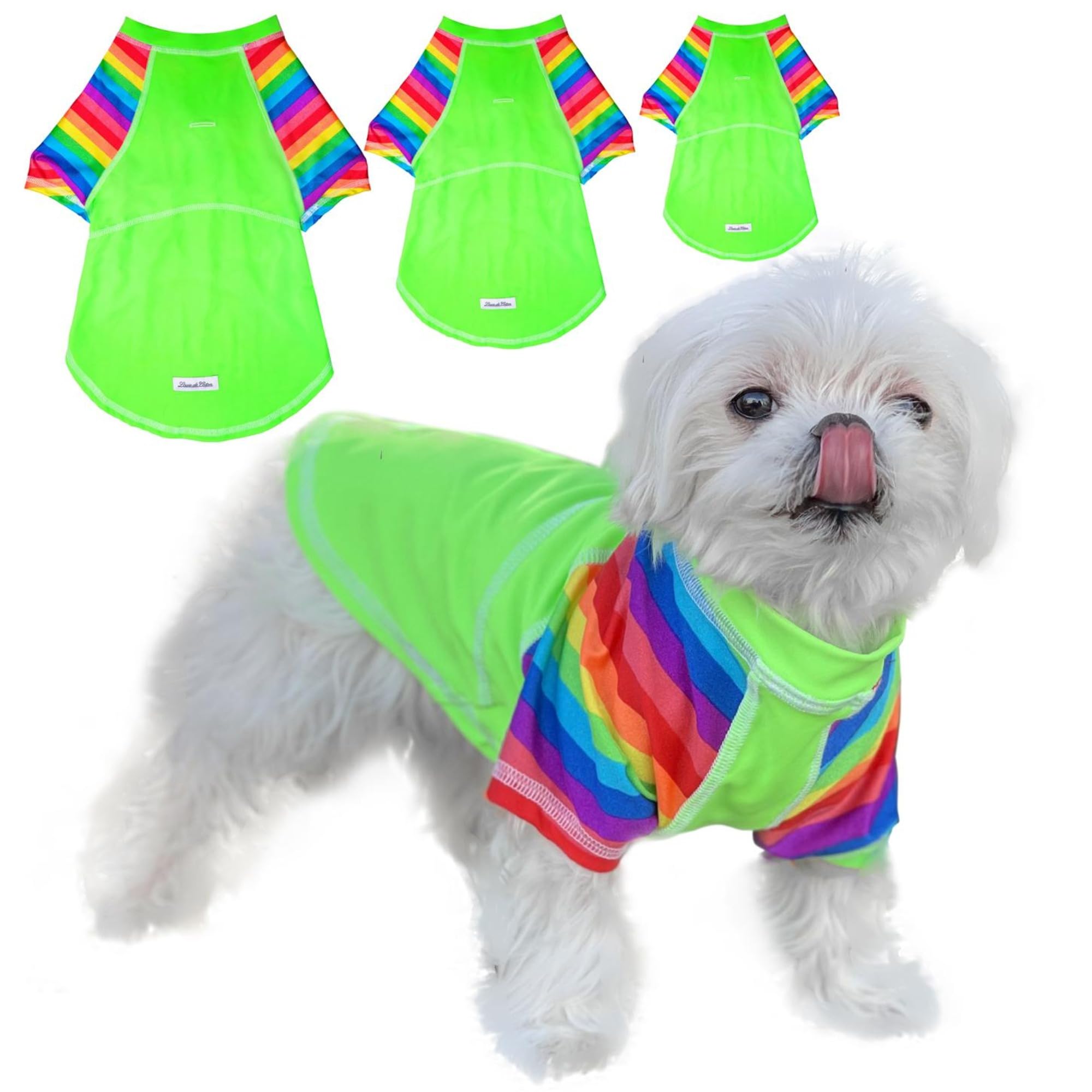 Louie De Coton Sun Shirt For Dogs & Cats | Small Dogs Shirt Size: S | Uv Protection Cooling T-Shirt For Dogs | Upf50+ Max Protec