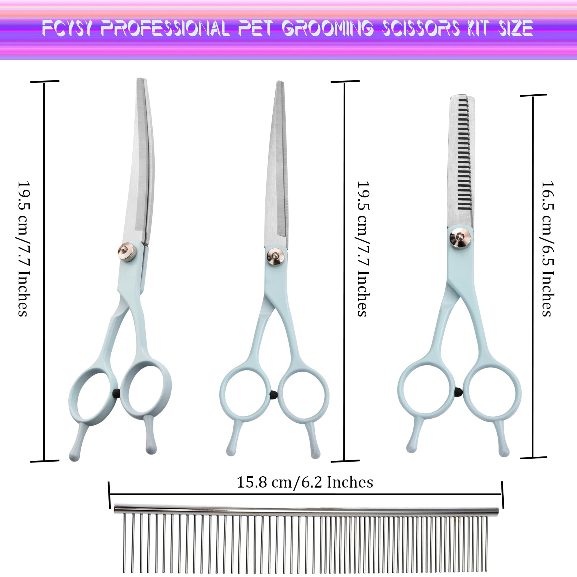 Grooming Scissors For Dogs At Home, Fcysy Professional Pet Grooming Kit Tijeras Para Cortar Pelo De Perros, Cat Grooming Scissor