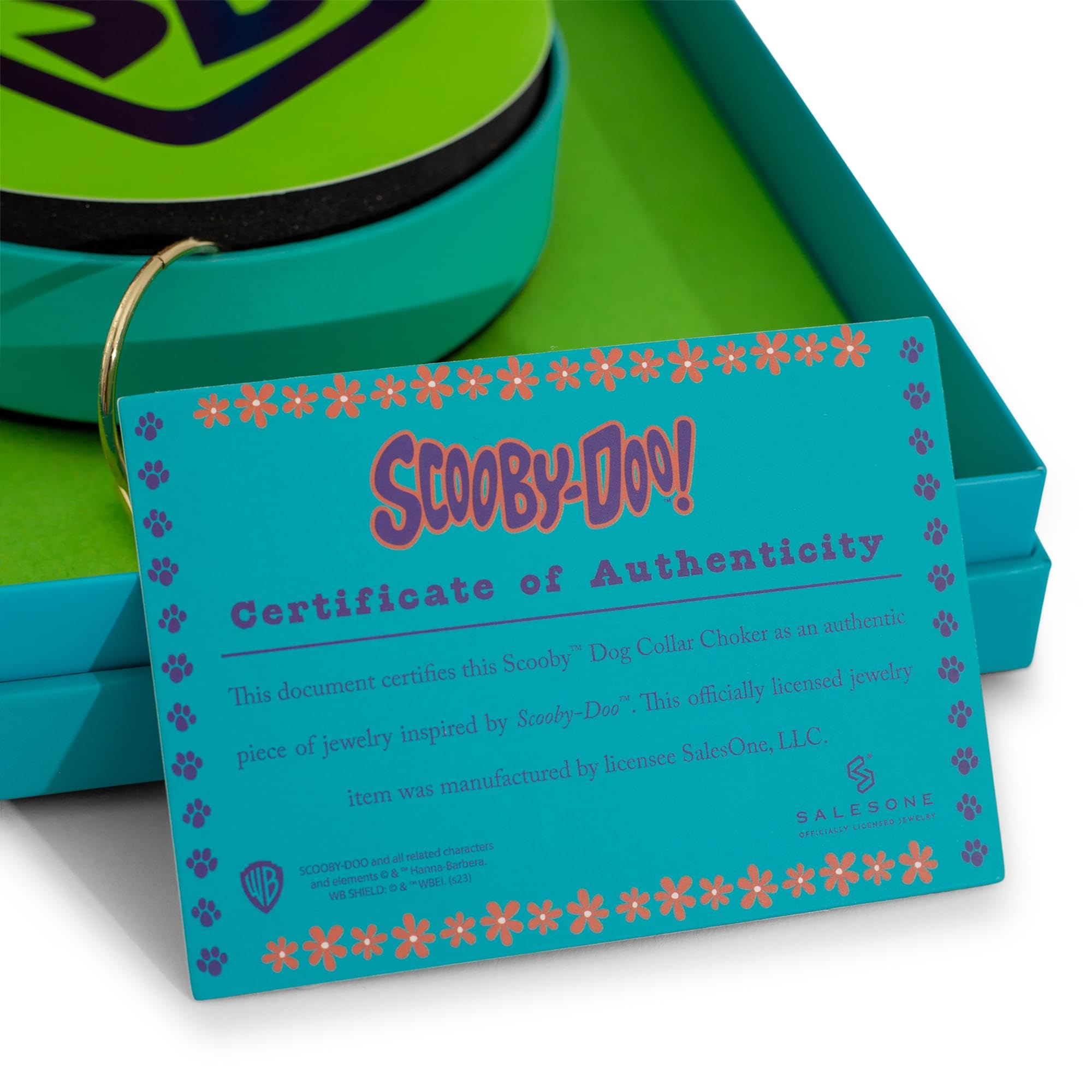 Scooby-Doo Blue Dog Collar Necklace Replica With Pendant Charm And Adjustable Strap | Costume Jewelry For Cosplay, Display, And Everyday Wear