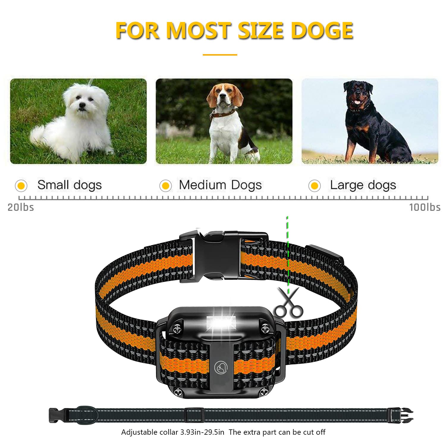 Heaflex Dog Shock Collar With Remote, Dog Training Electric Collar, Waterproof Rechargeable, 1640Ft Dog Shock Collar With Led Li