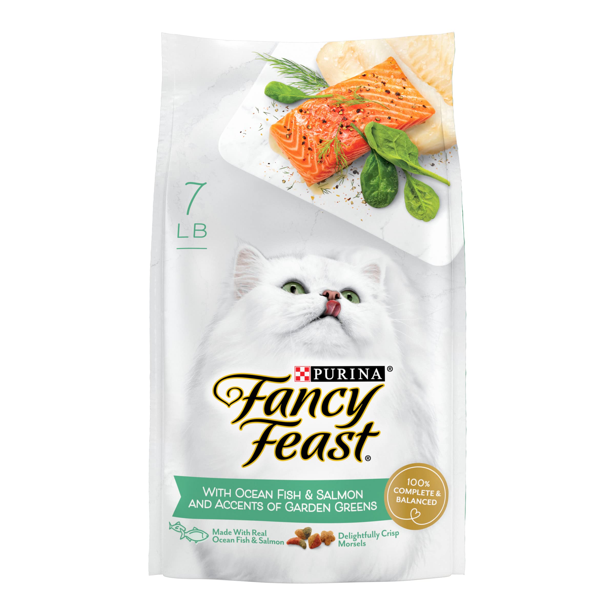 Purina Fancy Feast Dry Cat Food with Ocean Fish and Salmon - 7 lb. Bag