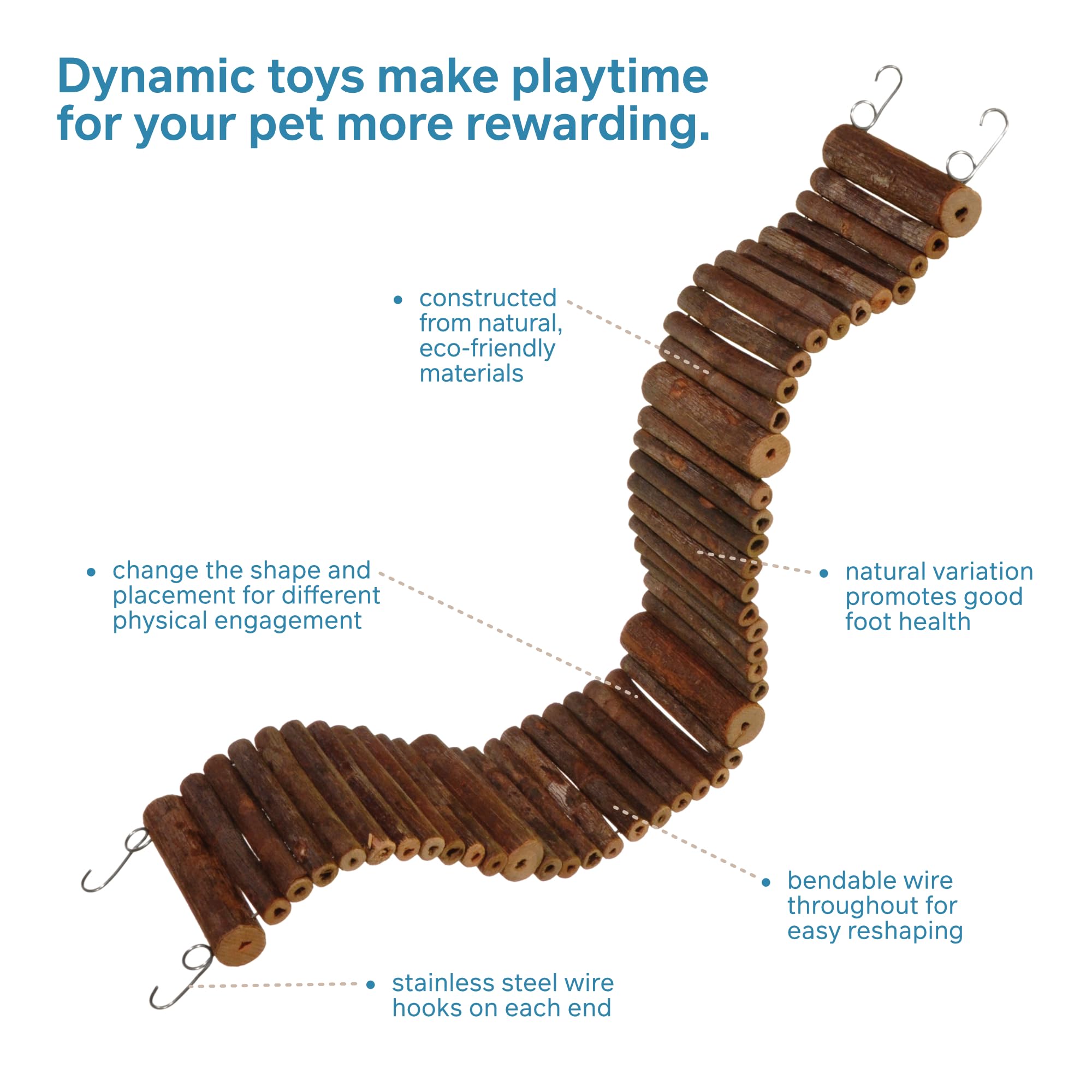 Prevue Pet Toy NAT Wonder Walk Bird Ladder, Large (62809),Brown