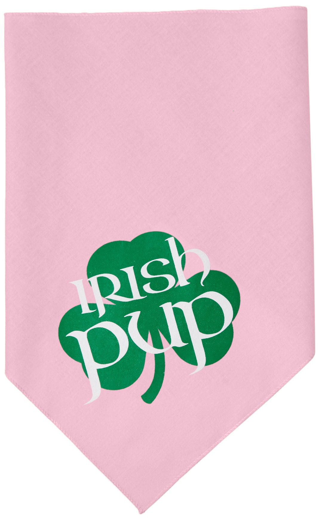 Pet and Dog Bandana Screen Printed, Irish Pup Light Pink Large
