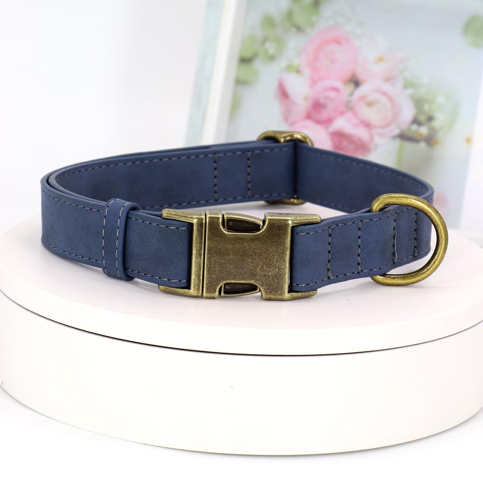 Didog Soft Leather Dog Collar, Durable Quick Released Dog Collars With Metal Buckle, Adjustable Pet Collar Faux Leather For Smal