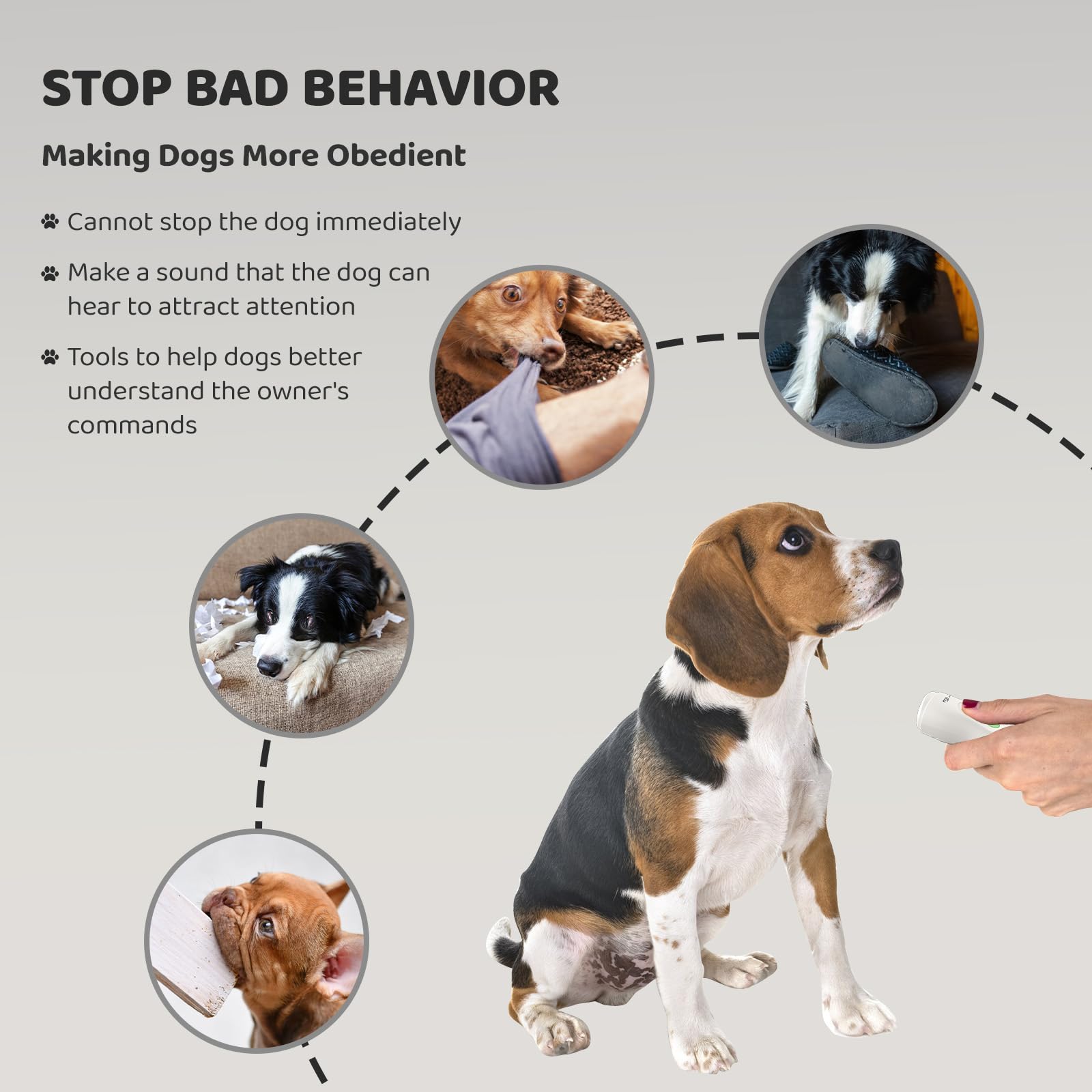 Lehuski Anti Barking Device Rechargeable Ultrasonic Dog Bark Deterrent Stops Bad Behavior Up To 50 Ft Effective Control Range Sa