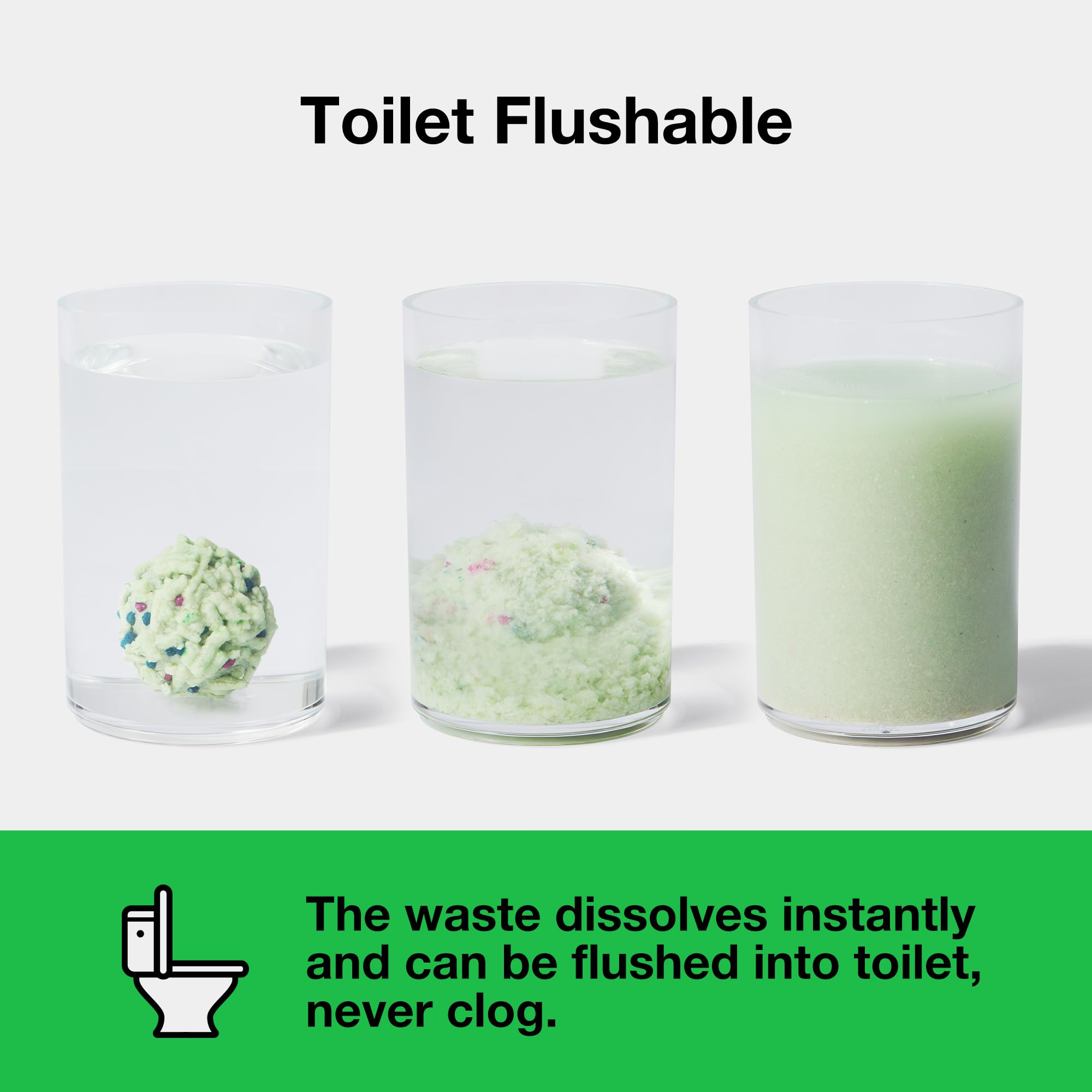 Vetreska Tofu Cat Litter, Natural Kitty Litter Strong Clumping Flushable Cat Litter Pellets Ultra Absorbent, Odor Control, Dust-