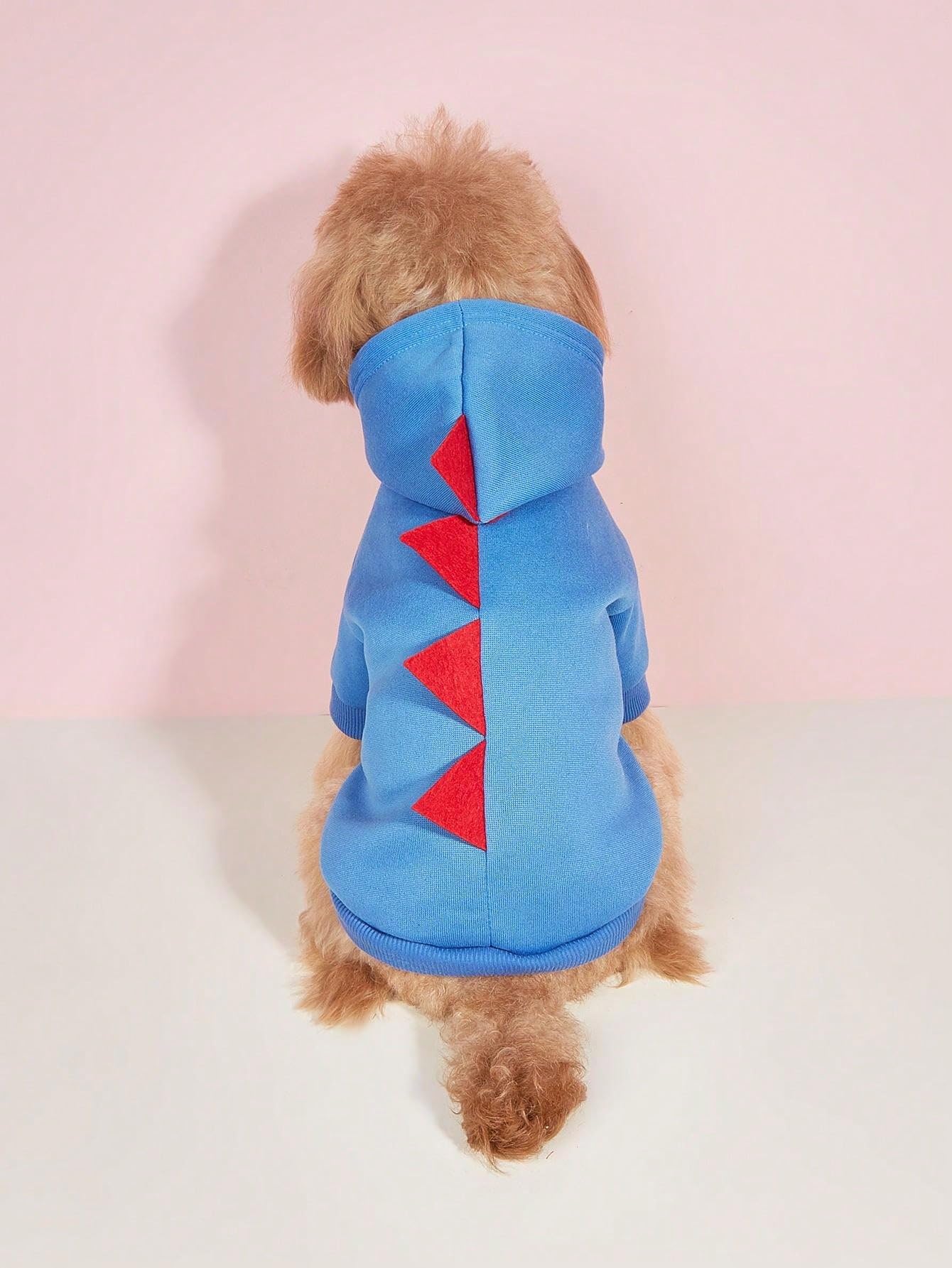 Qwinee Dinosaur Dog Hoodie Dog Warm Jacket Christmas Halloween Dog Costume Dog Clothes For Puppy Kitten Small Medium Dogs Cats Blue Xl
