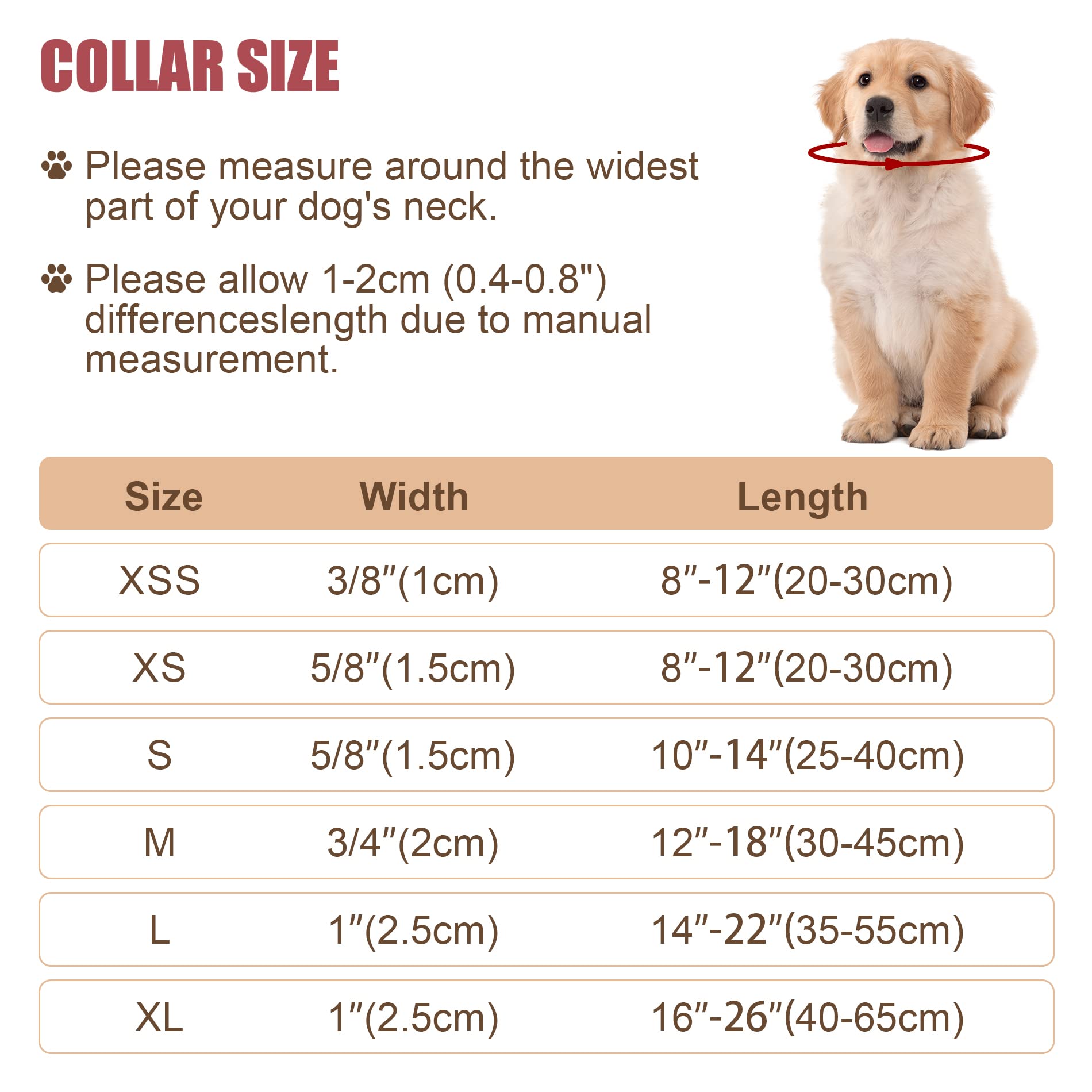 Reflective Dog Collar With Buckle Adjustable Safety Nylon Collars For Small Medium Large Dogs, Pink Xl