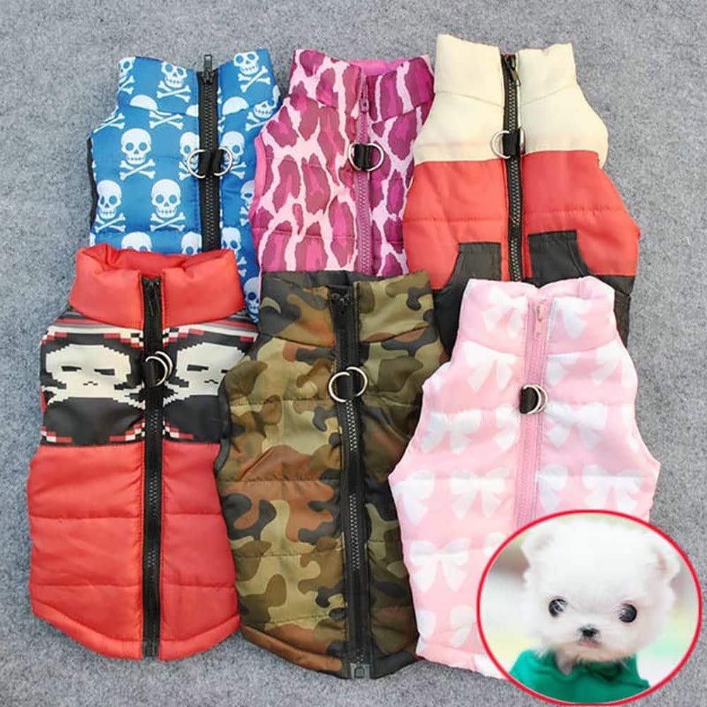 Marupet Winter Waterproof Windproof Dog Coat - Warm Dog Vest For Cold Weather - Pink, Small/Medium