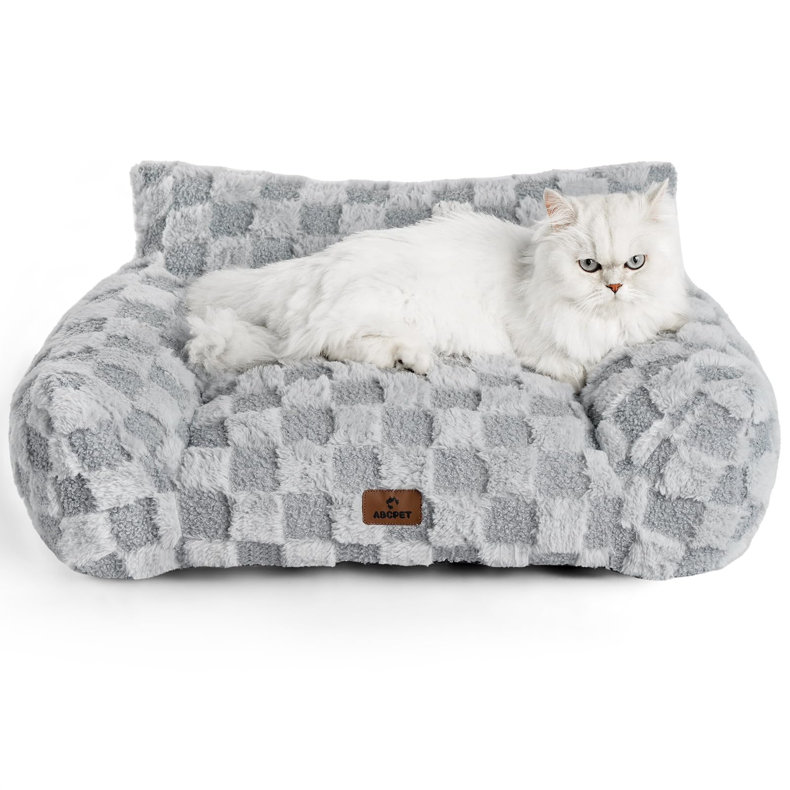 ABCPET Cat Bed Cats Couch for Puppy and Kitten, Fluffy Pet Couch Small Dog Sofa Bed, Supportive Cat Sofa for Indoor Cats, Washab