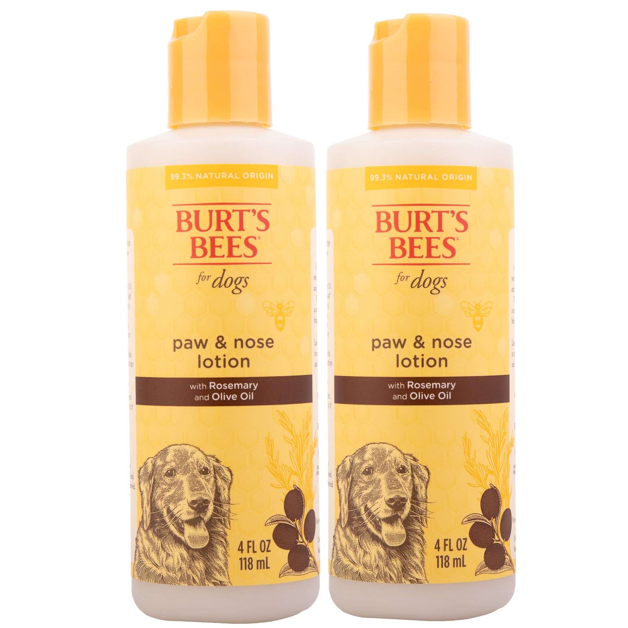 Burt'S Bees For Pets Paw And Nose Lotion With Rosemary And Olive Oil, 2Pk, 99.7% Natural Origin Formulas, Dog Paws And Pad Moist