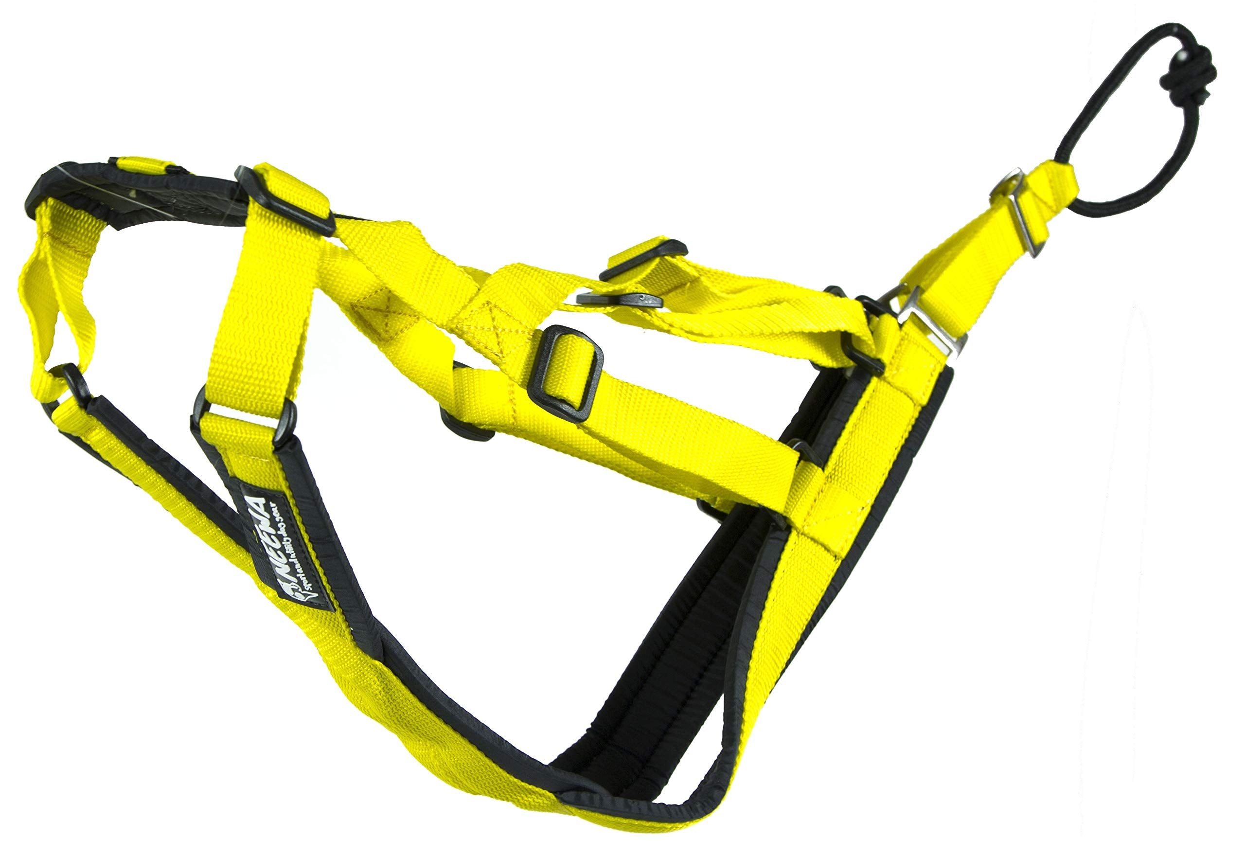 Neewa Adjustable Sled Pro Harness - Small, Yellow, Dog Pulling Harness for Large Breeds & Giant Dogs, Great for Dog Joring