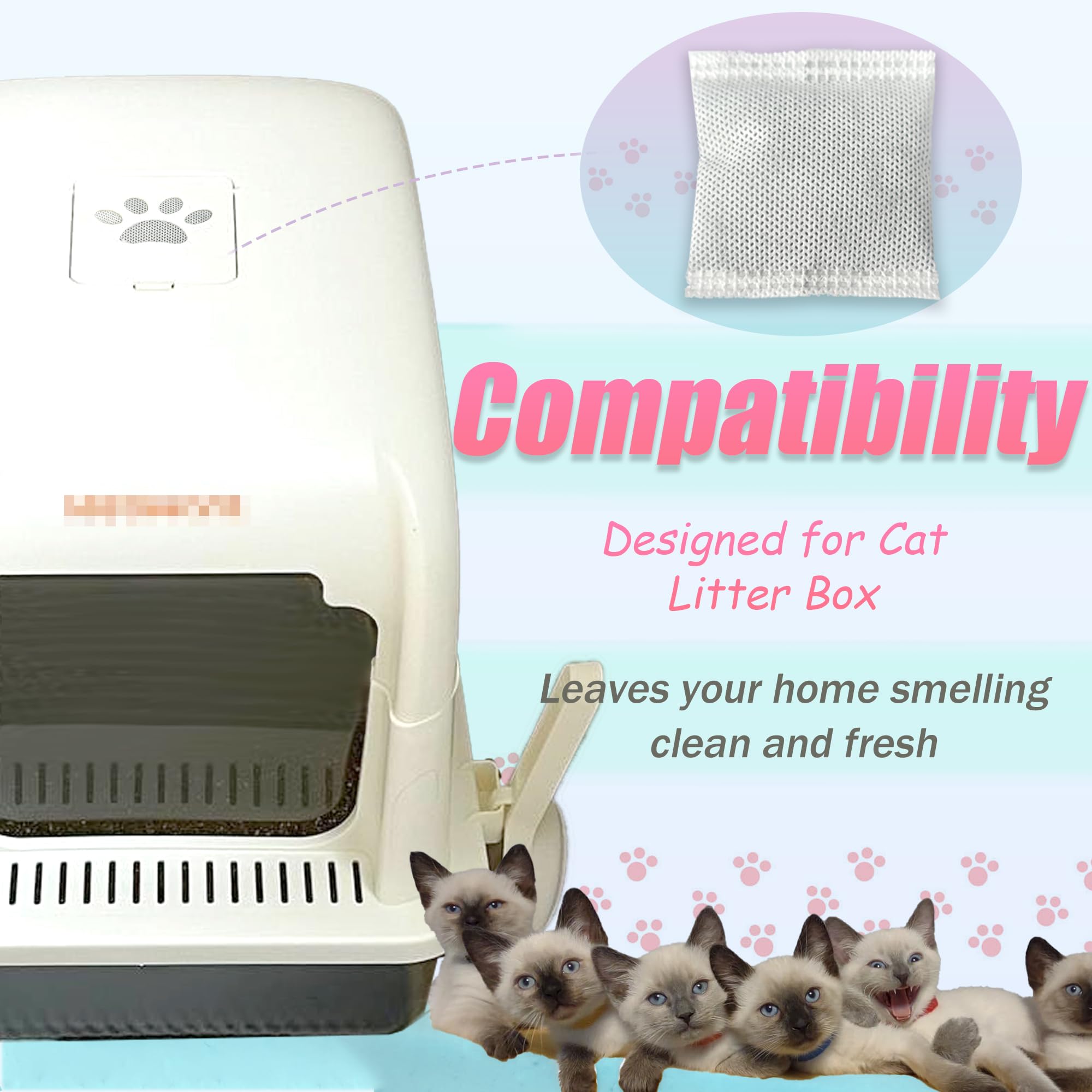 Purifylogix 12 Pack Universal Odor Eliminator For Hooded Cat Litter Box, Natural Activated Charcoal Filters Refills, Cat Toilet