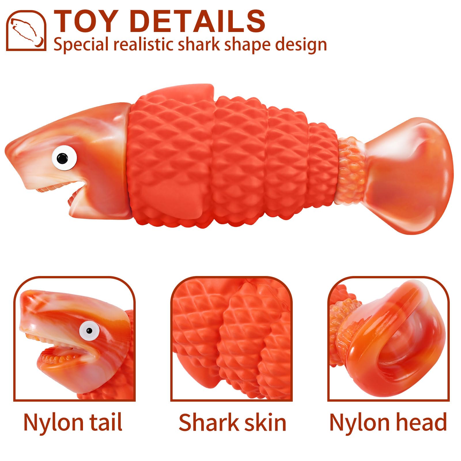 Boyoyo Indestructible Dog Toys For Aggressive Chewers Large Breed, Dog Chew Toys For Aggressive Chewers, Tough Dog Toys For Large Dogs Aggressive Chewers, Large Dog Toys, Squeaky Dog Toys For Dogs