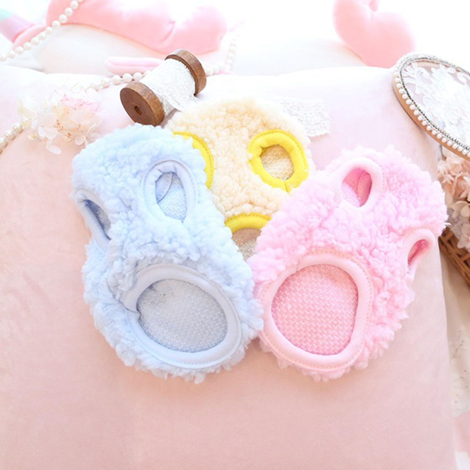 Fladorepet 3 Packs Teacup Dog Cat Xxs Clothes For Chihuahua Yorkie,Winter Warm Fleece Puppy Pet Clothes Sweater Shirt Vest For M