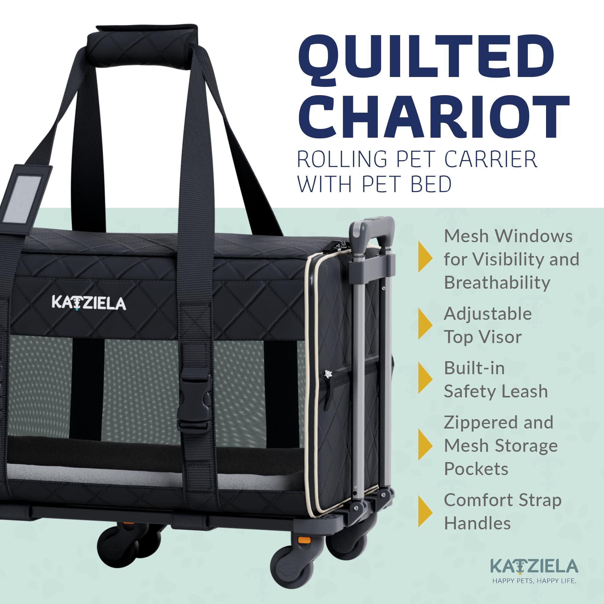 Pet Carrier Airline Approved - Dog Carrier With Wheels - Tsa Airline Approved Dog Carrier - Rolling Pet Carrier With Wheels For