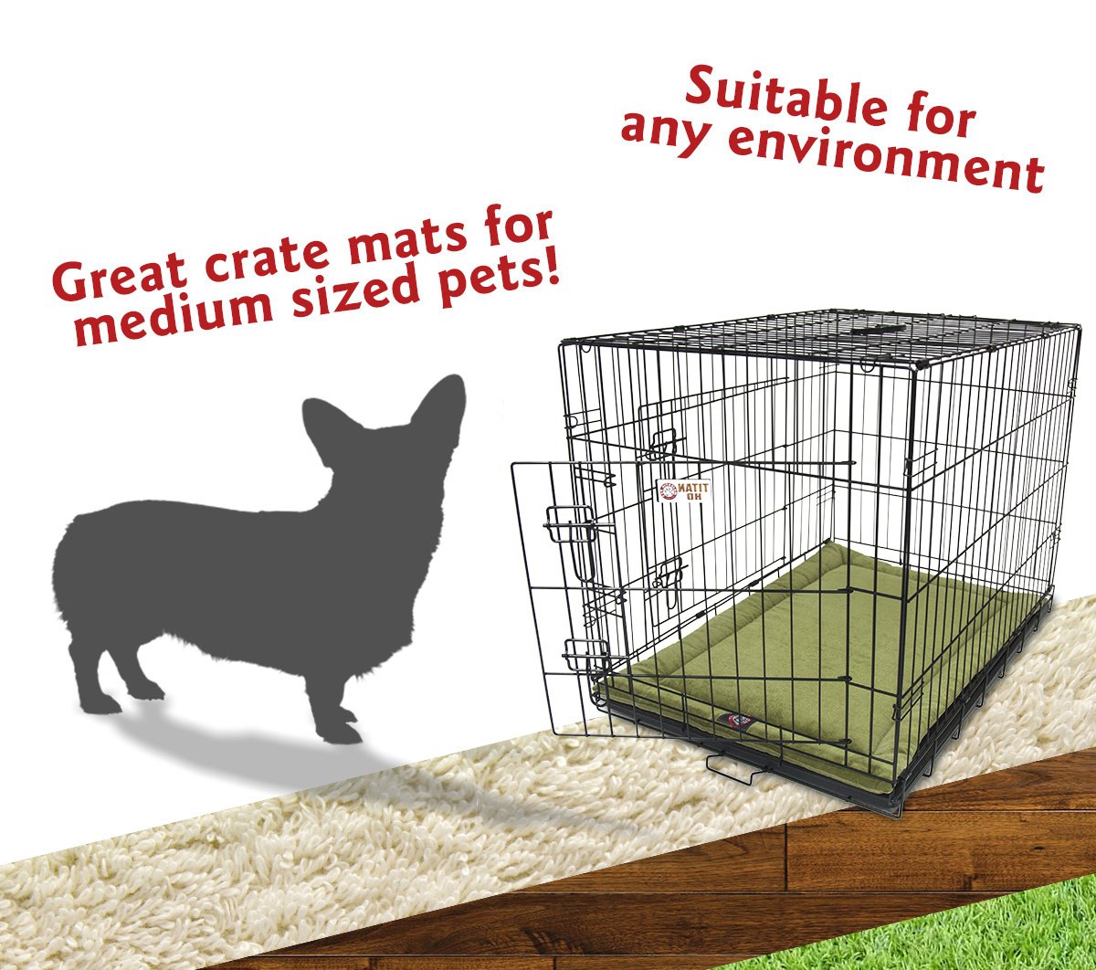 36' Villa Fern Crate Dog Bed Mat By Majestic Pet Products