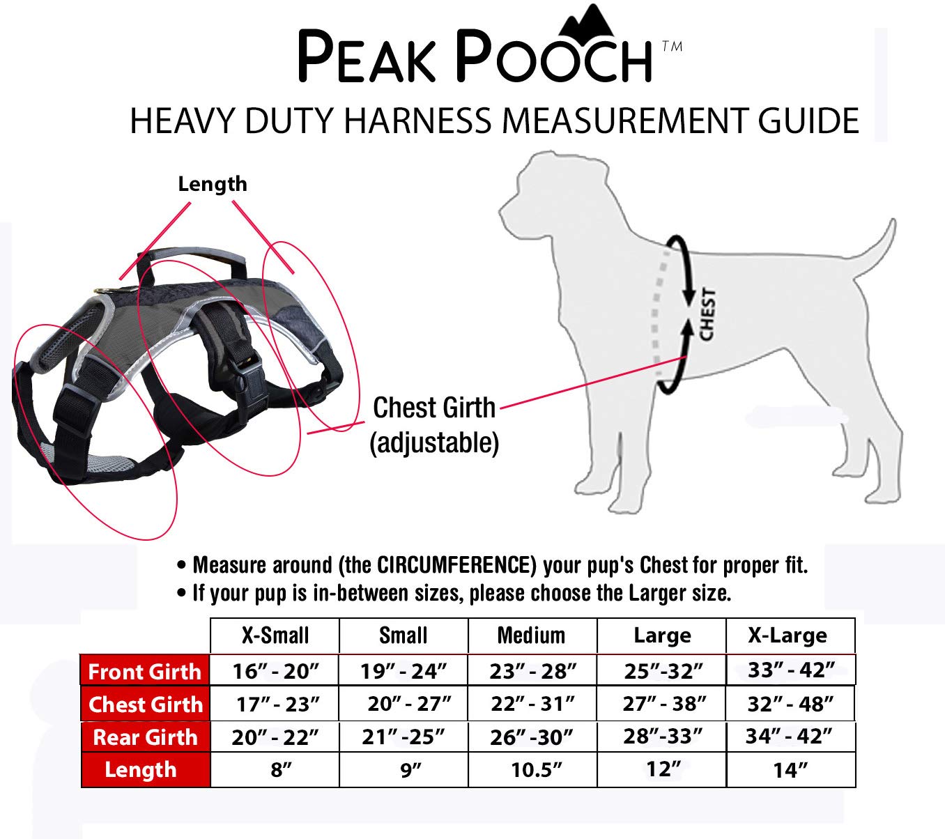 Peak Pooch No-Pull Dog Harness - Padded Mesh Vest, Reflective Trim, Blue, Large (27" - 38" chest), Model 4334768625
