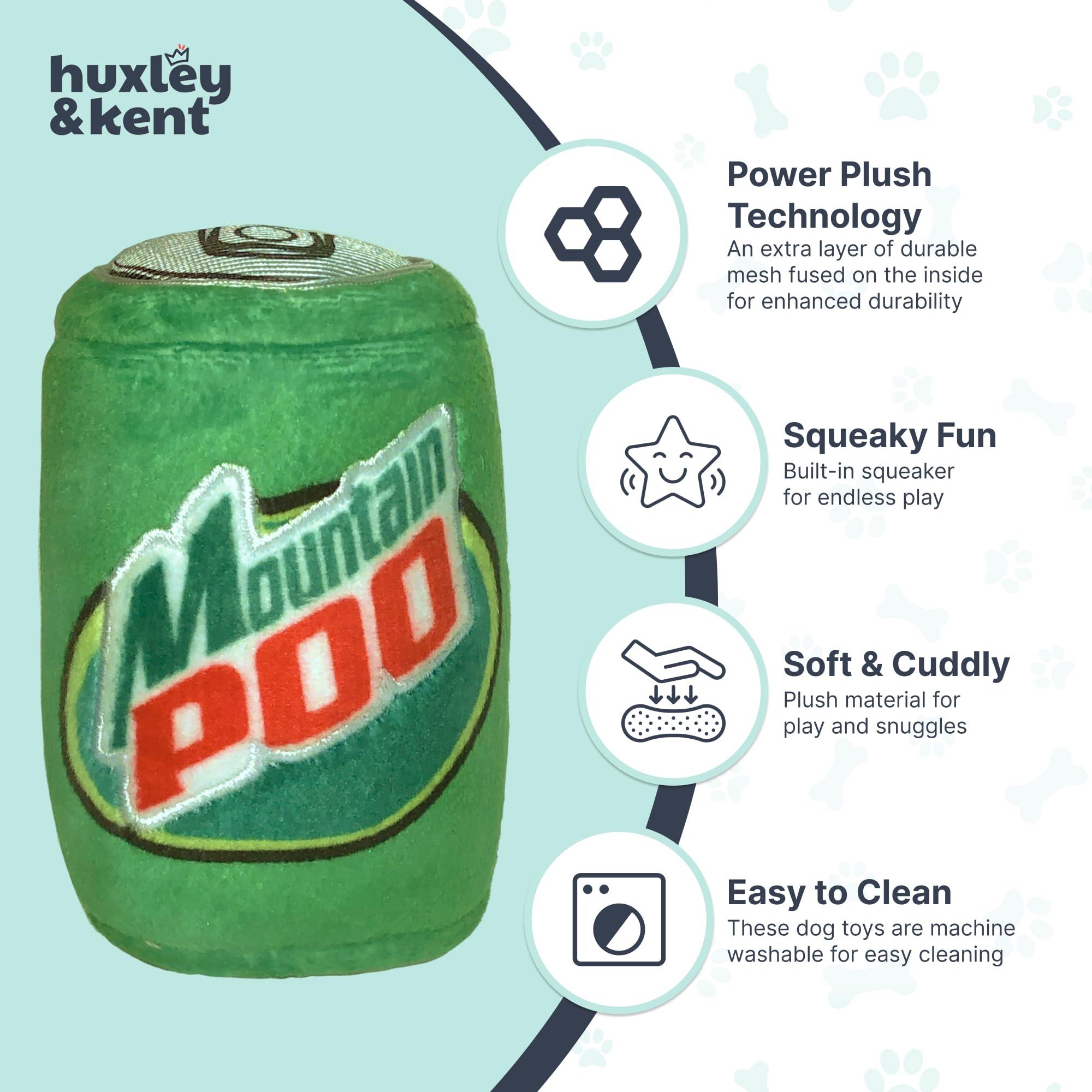 Huxley & Kent For Dogs - Mountain Poo (Large) - Funny Dog Toy With Squeaker - Fun, Durable, And Safe