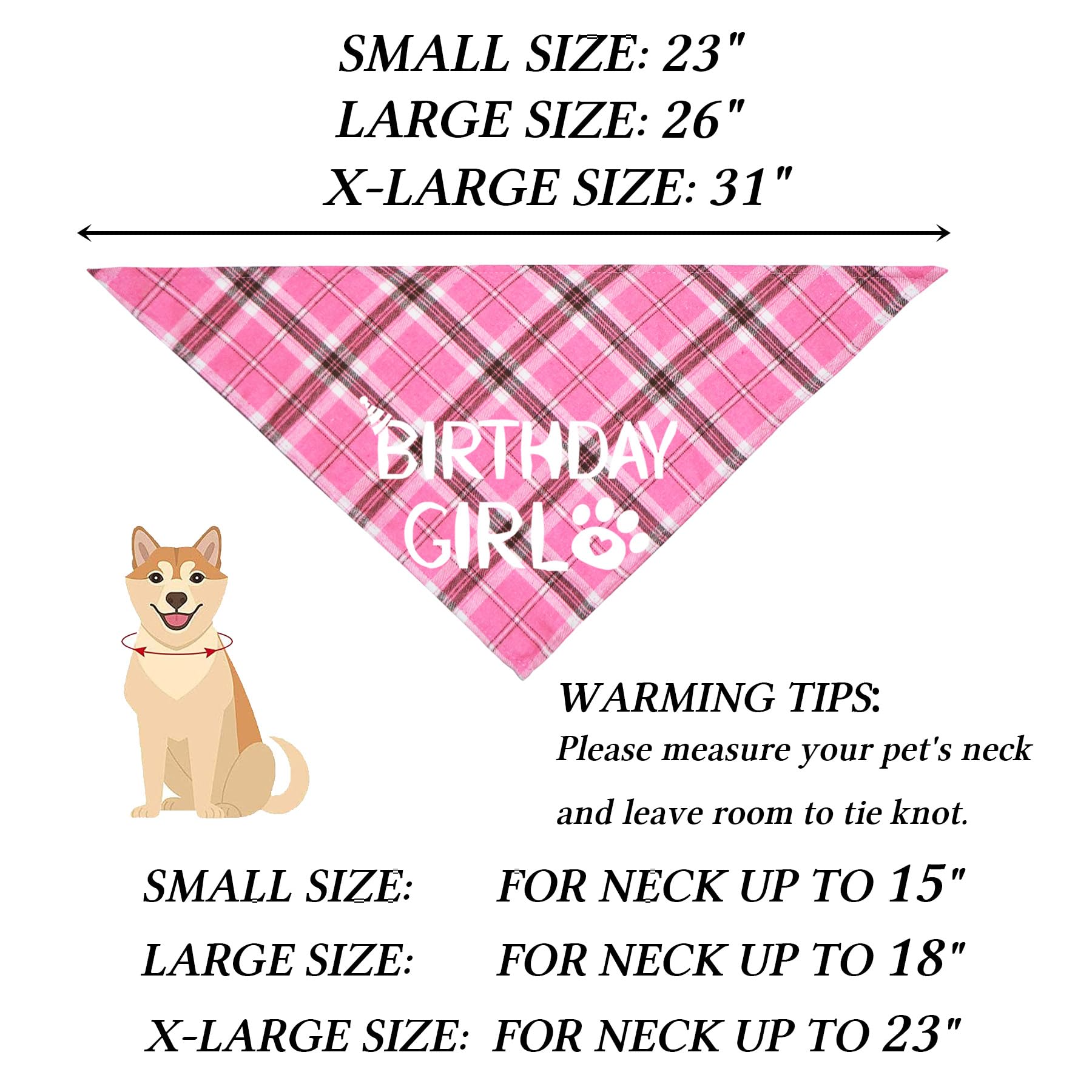 STMK Dog Birthday Outfits, Multi Size Dog Birthday Hat Dog Birthday Girl Bandana Bow Tie Birthday Numbers for Small Medium Dogs