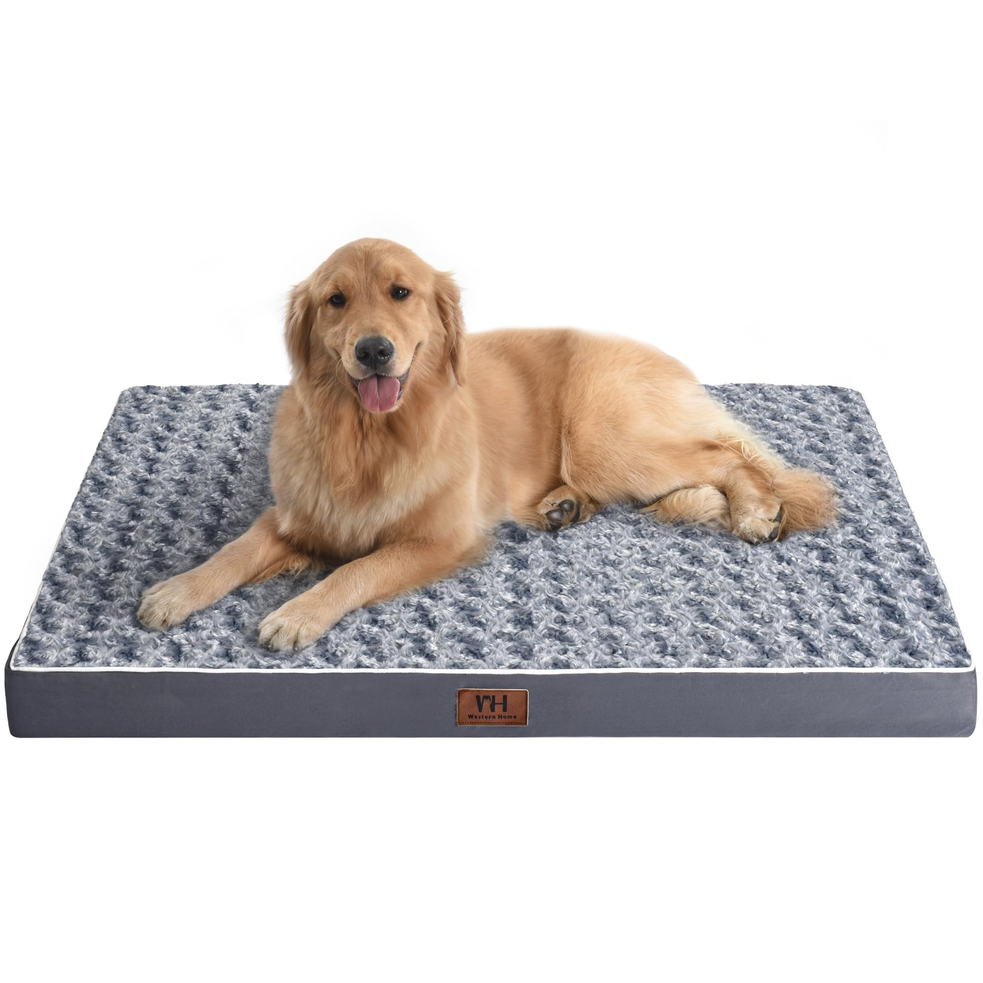 WESTERN HOME WH Large Dog Bed for Large, Jumbo, Medium Dogs, Orthopedic Pet Bed Waterproof Mattress with Removable Washable Cove
