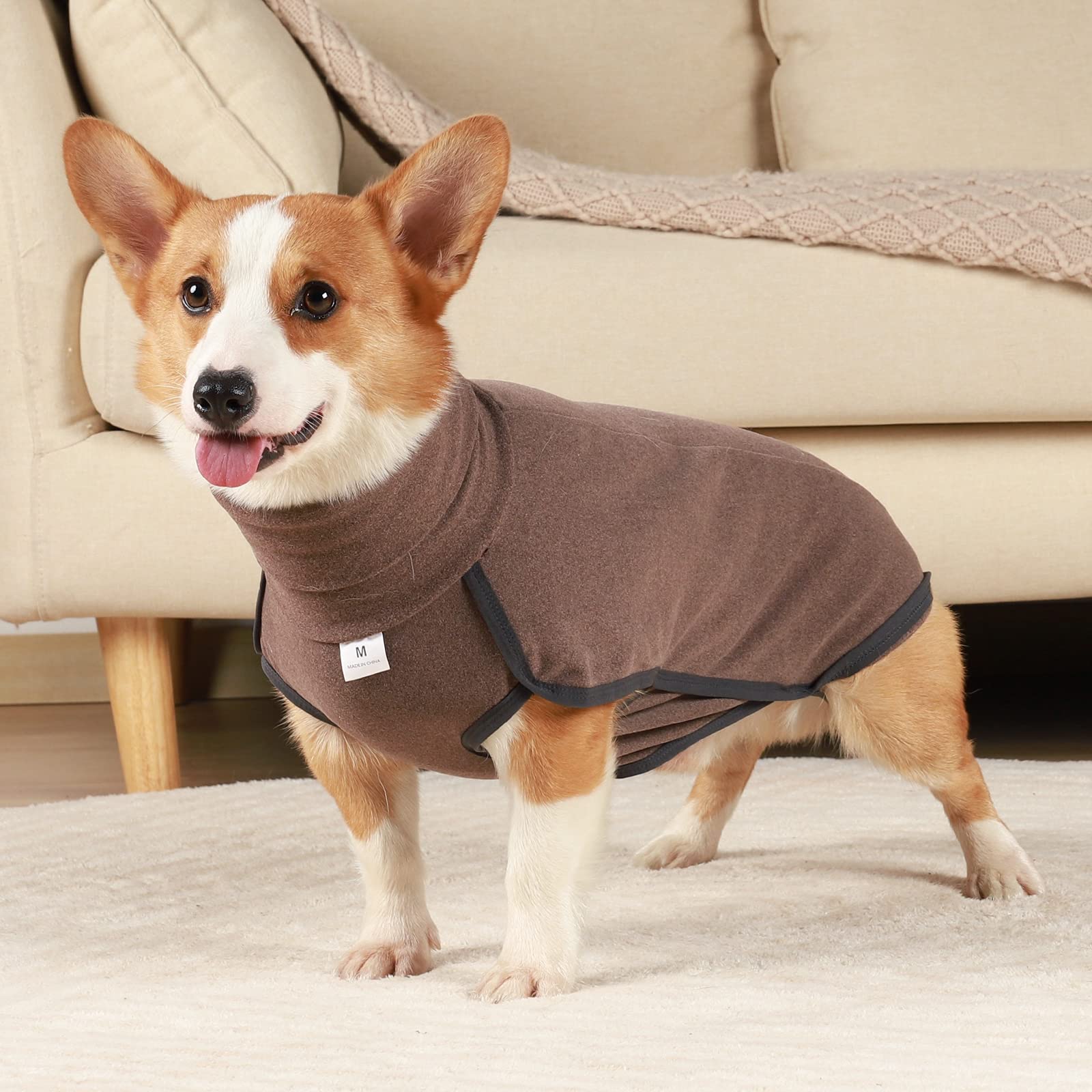 Dog Sweater Pullover Cold Weather Vest For Dogs Dog Sweatshirt Dog Jacket For Indoor And Outdoor Use (X-Small, Brown)