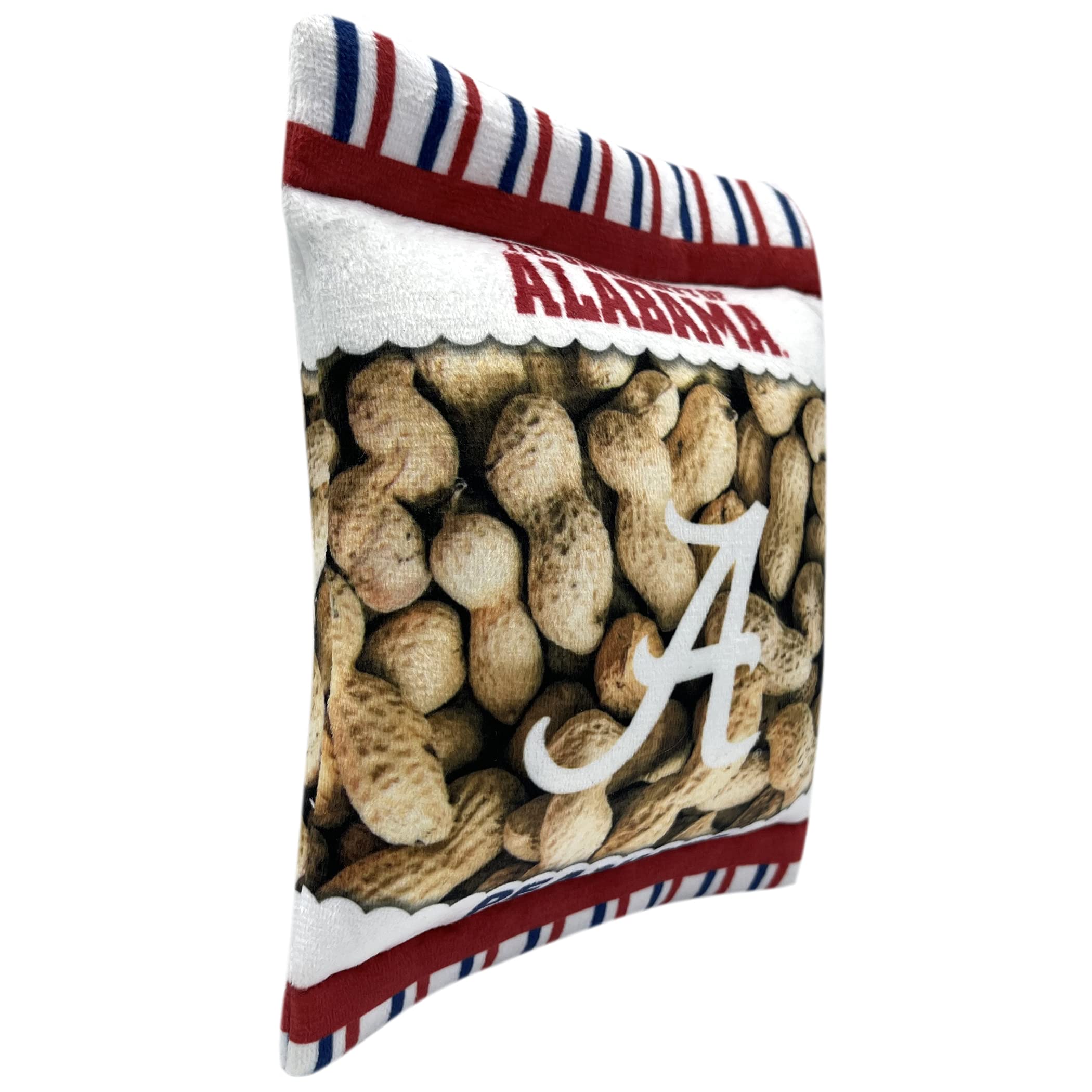Pets First Ncaa Alabama Crimson Tide Crinkle Fine Plush Dog & Cat Squeak Toy- Cutest Stadium Peanuts Snack Toy For Dogs & Cats W